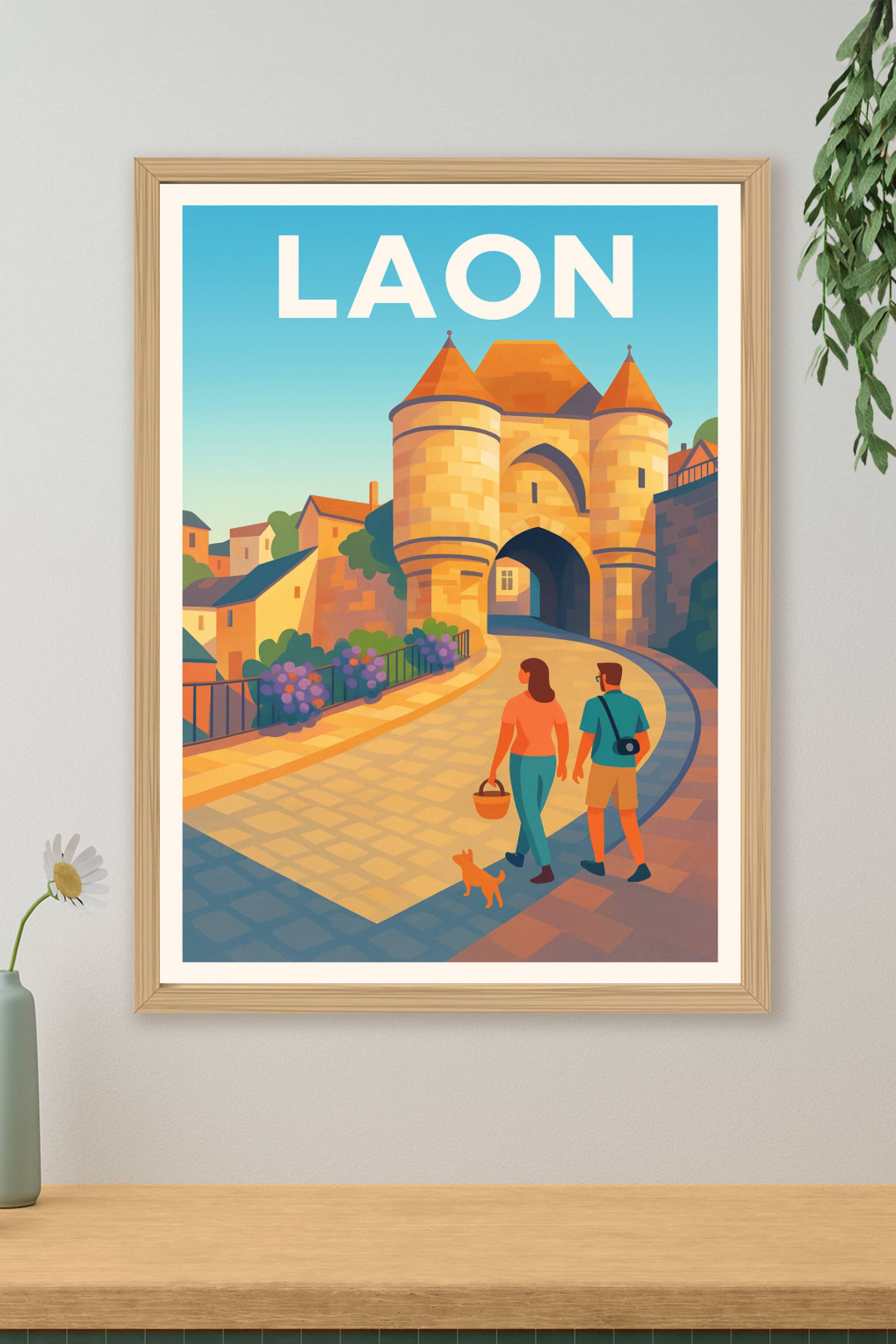Affiche de Laon - Voyage au cœur de la cité médiévale