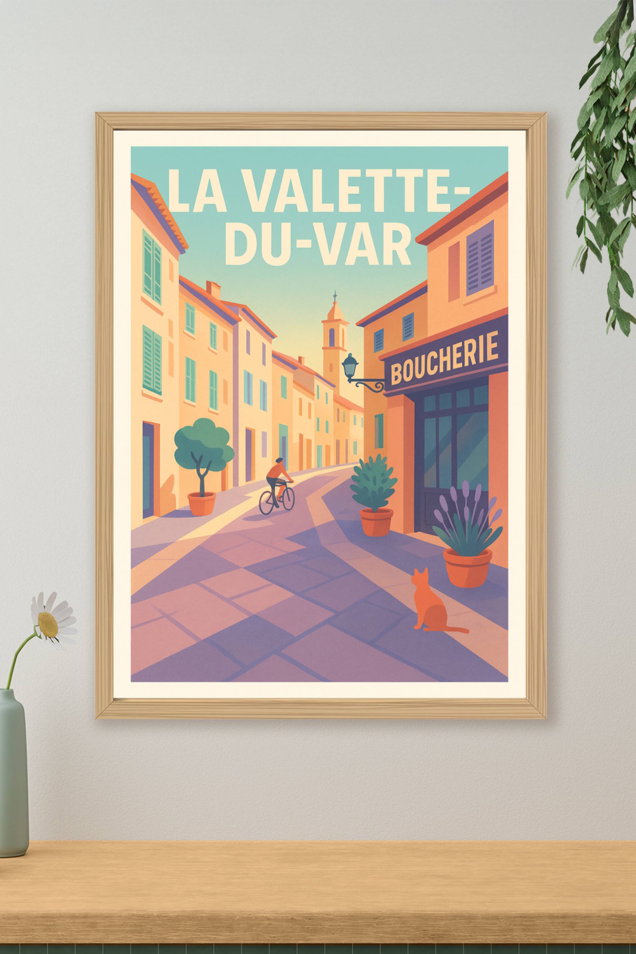 Affiche de La Valette-du-Var - L'élégance d'une rue provençale