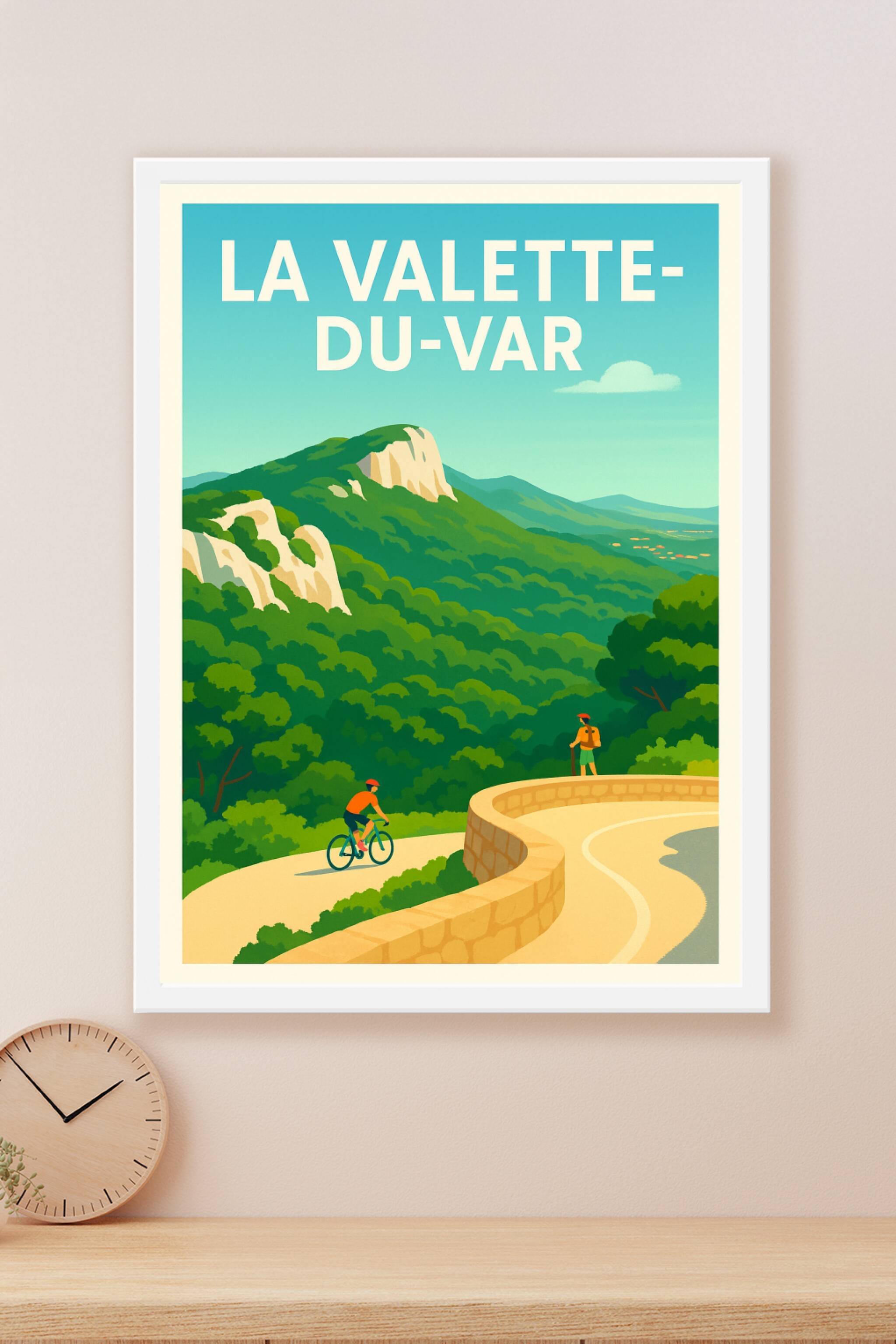 Affiche La Valette-du-Var — Escapade nature entre collines et sentiers · poster d'art de La Valette-du-Var