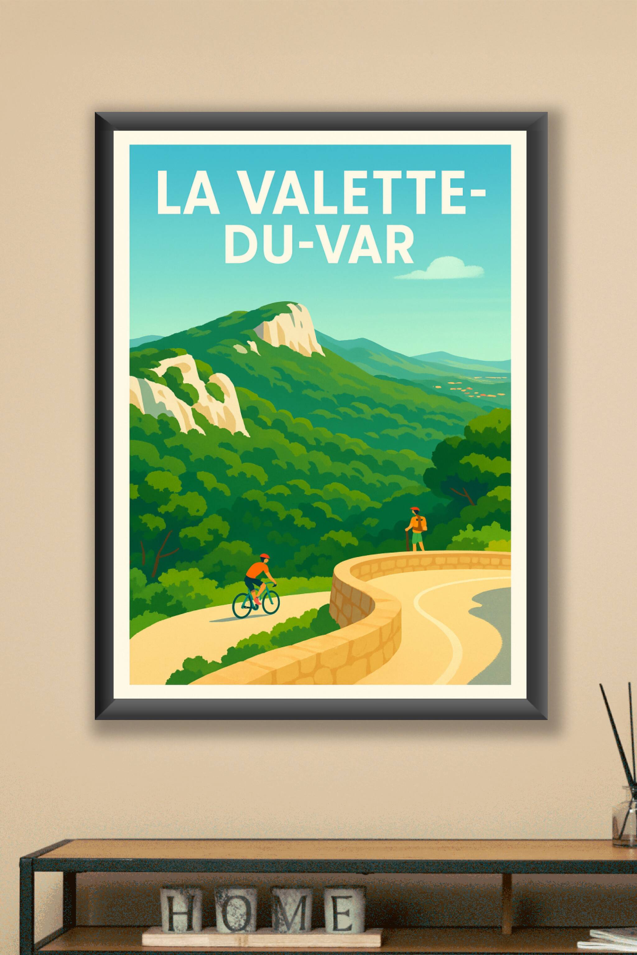 Affiche La Valette-du-Var — Escapade nature entre collines et sentiers · poster d'art de La Valette-du-Var