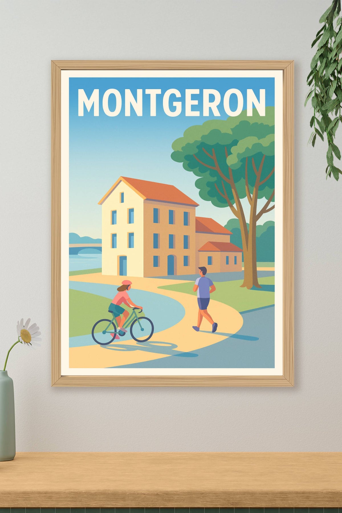 Affiche Montgeron — Douceur de vie en plein air · poster d'art de Montgeron