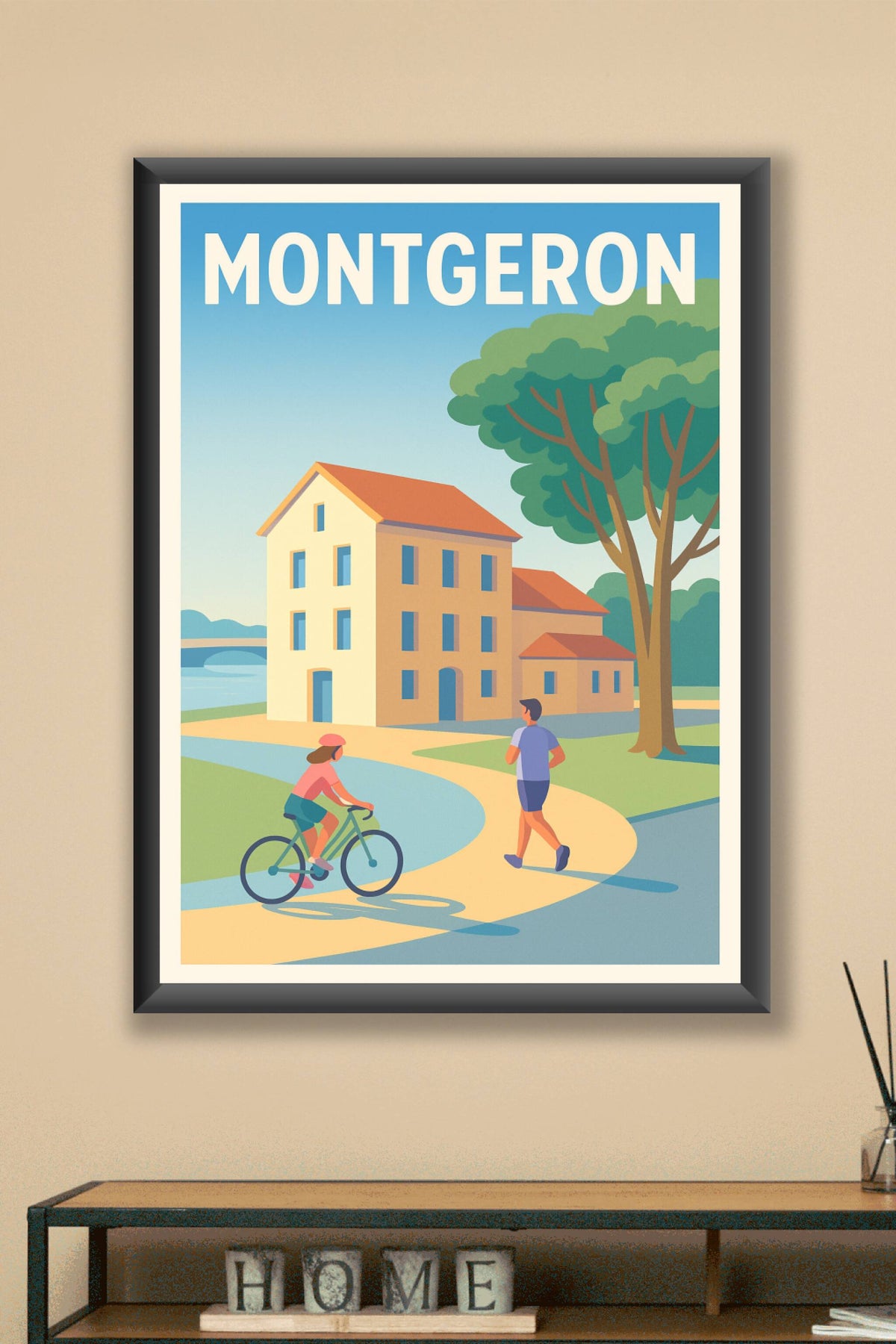 Affiche Montgeron — Douceur de vie en plein air · poster d'art de Montgeron