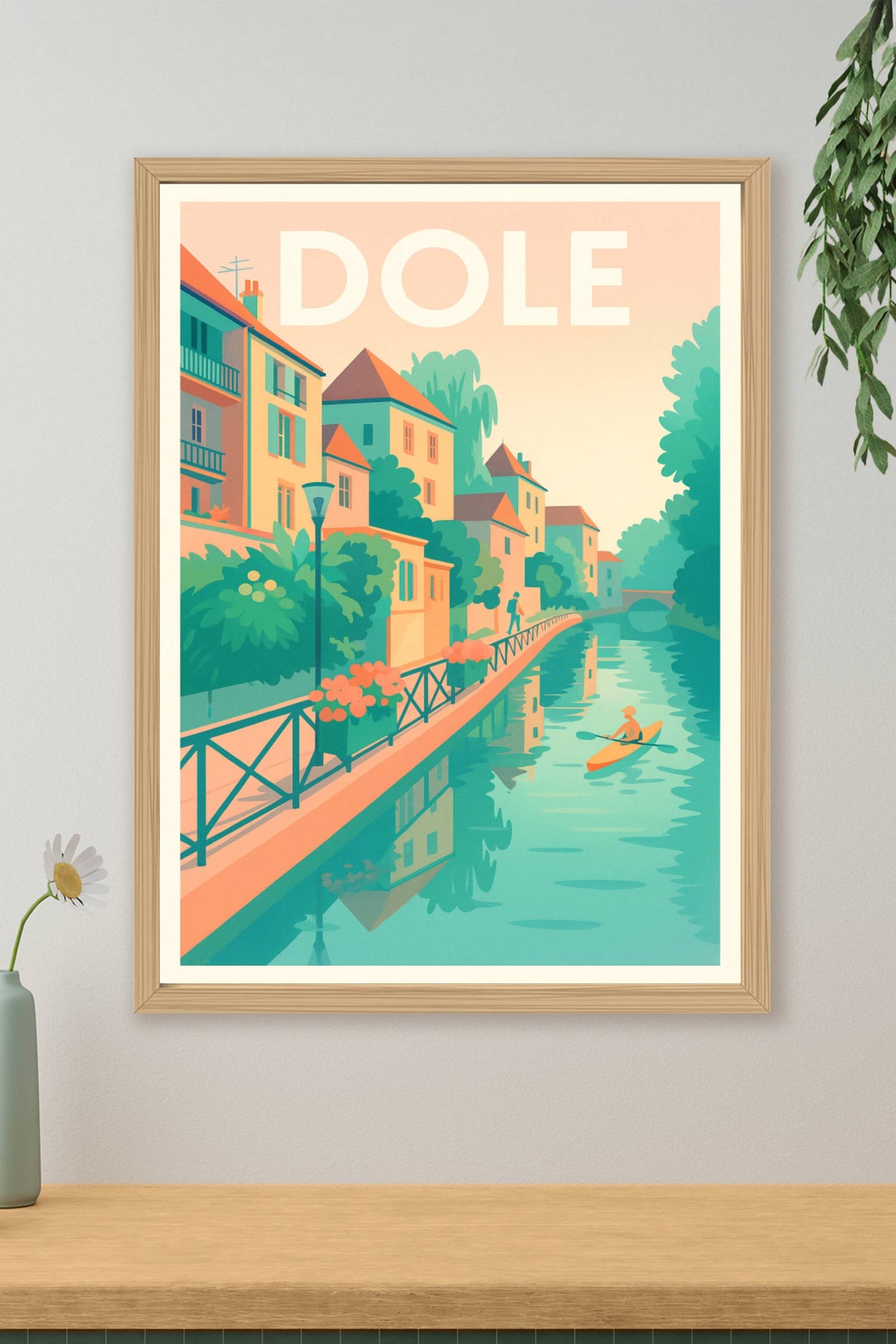 Affiche Dole — Douceurs au fil de l'eau · poster d'art de Dole