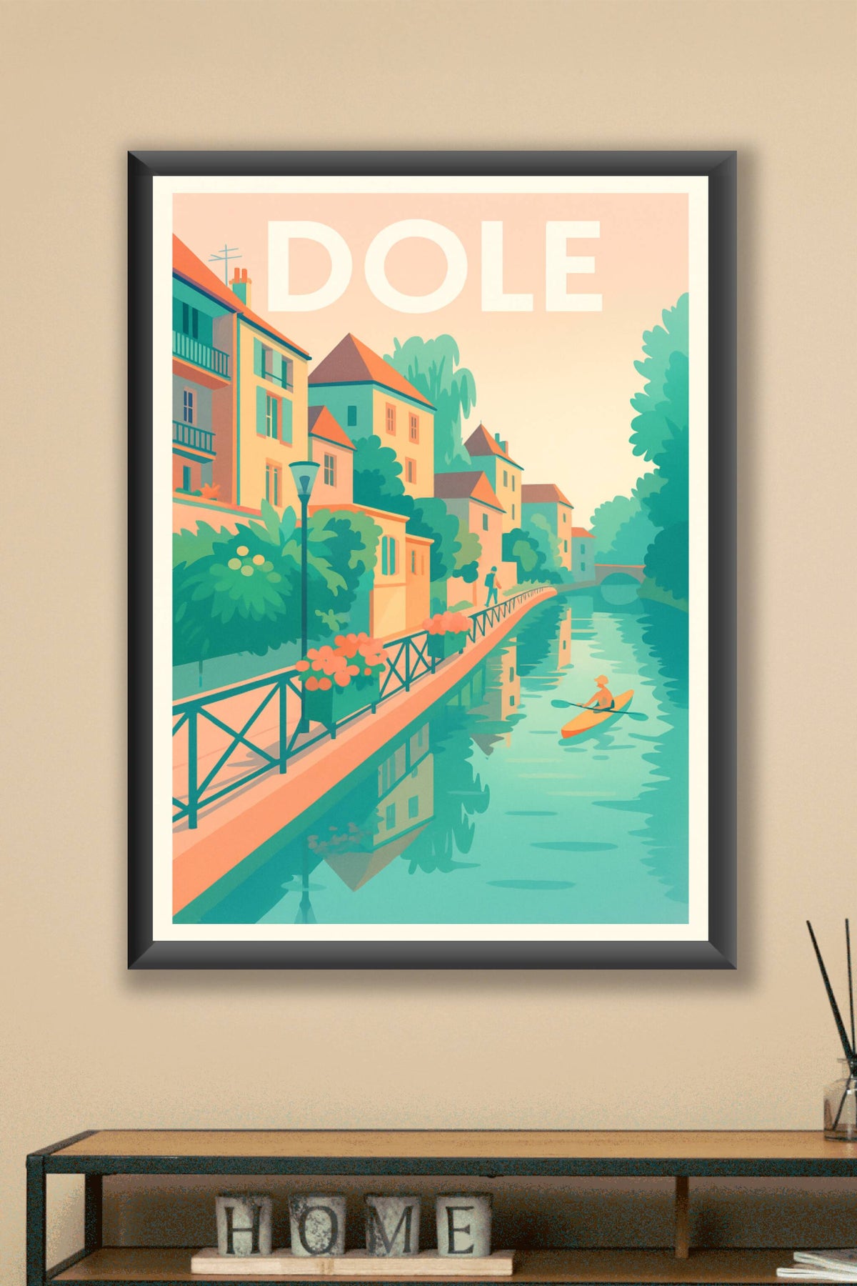 Affiche Dole — Douceurs au fil de l'eau · poster d'art de Dole