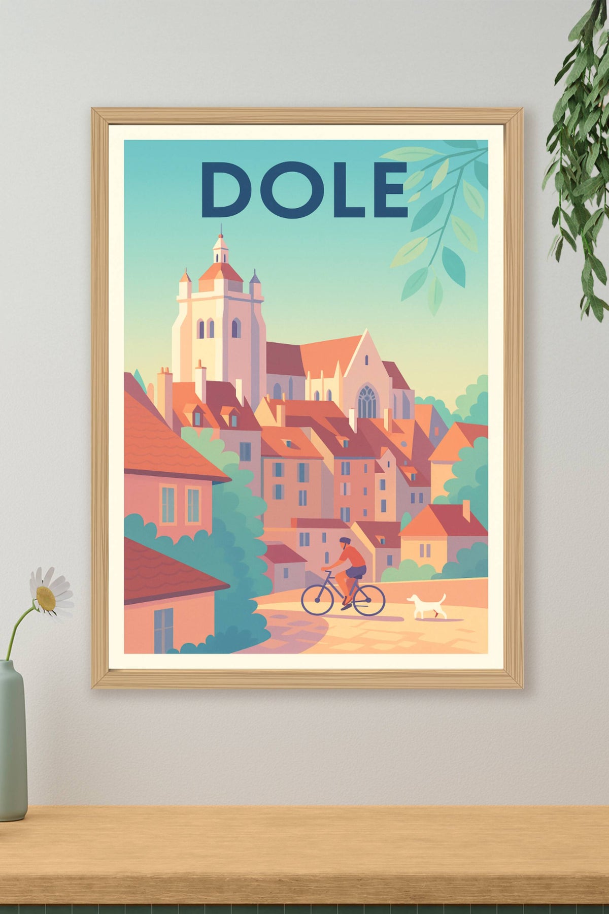 Affiche Dole — Charme et douceur de la cité comtoise · poster d'art de Dole