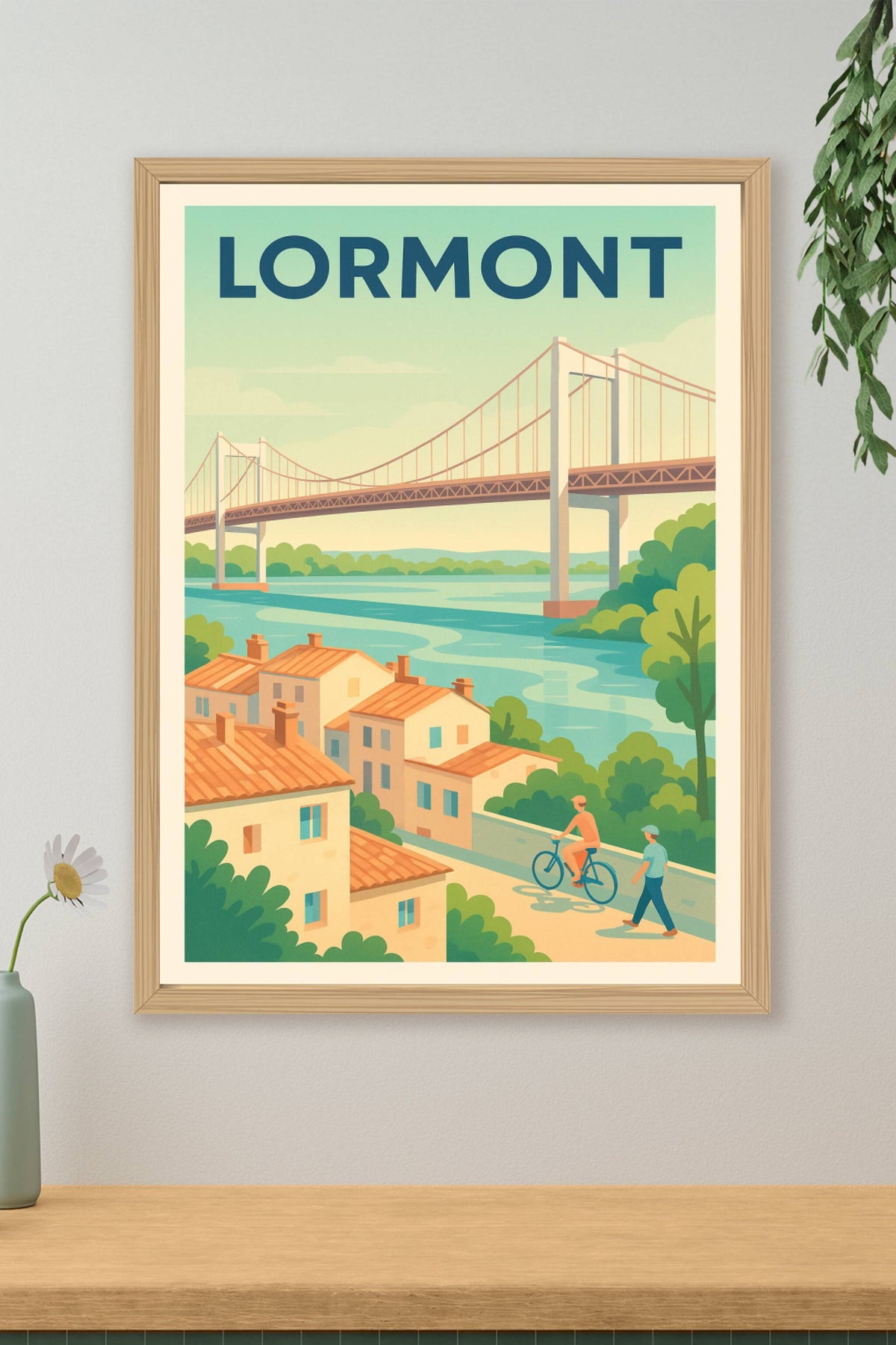 Affiche Lormont — Charme et sérénité au bord de la Garonne · poster d'art de Lormont