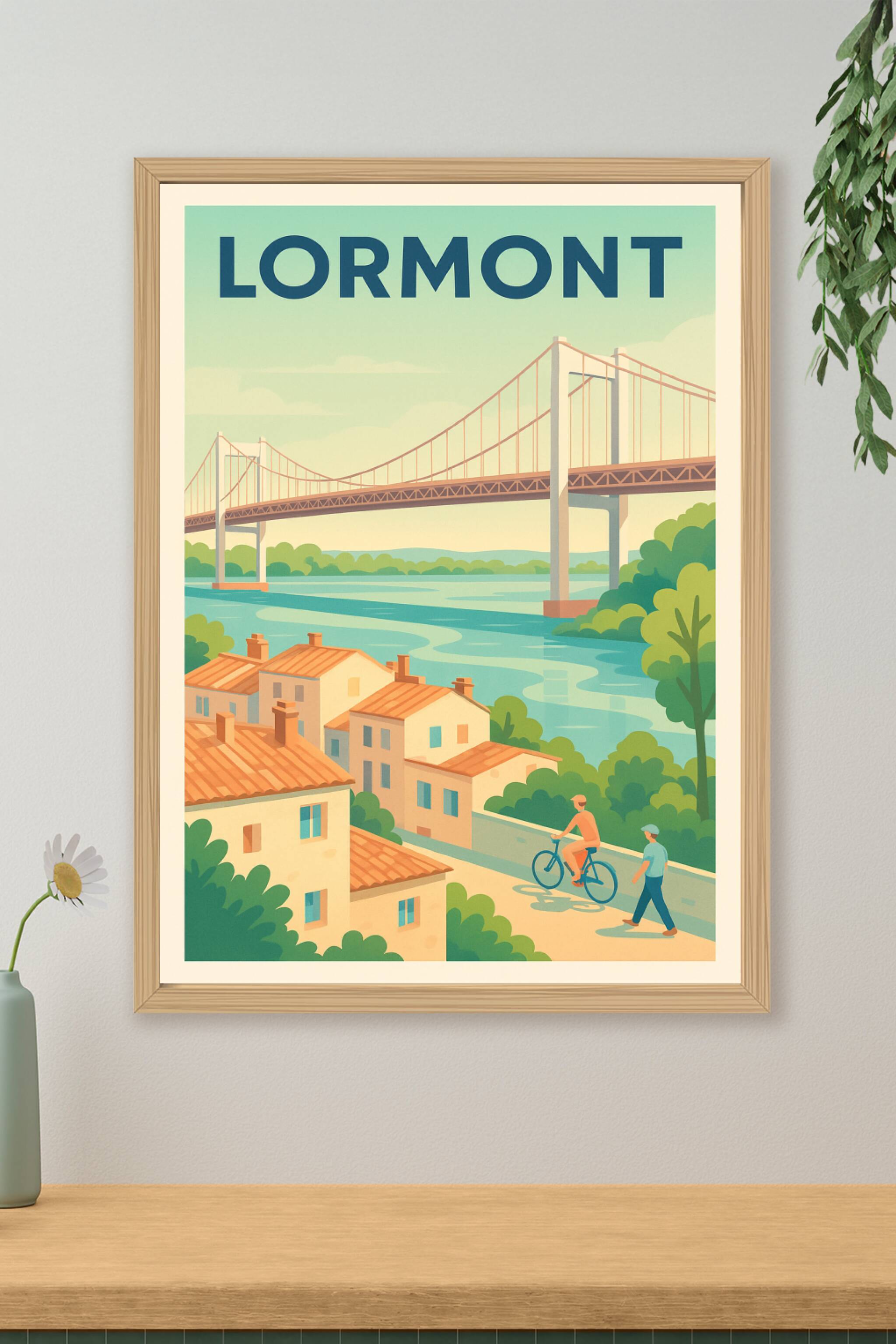 Affiche Lormont — Charme et sérénité au bord de la Garonne · poster d'art de Lormont