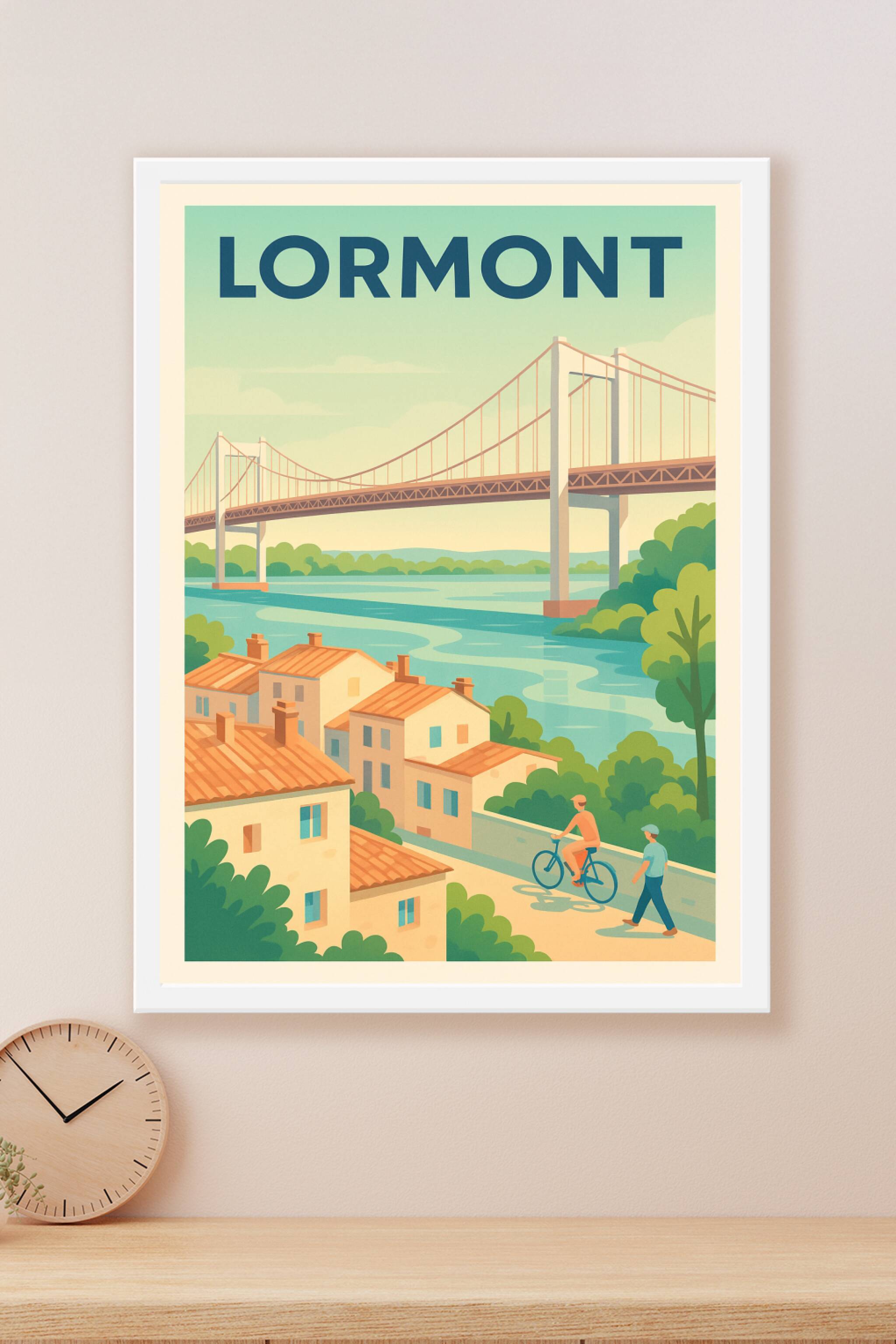 Affiche Lormont — Charme et sérénité au bord de la Garonne · poster d'art de Lormont