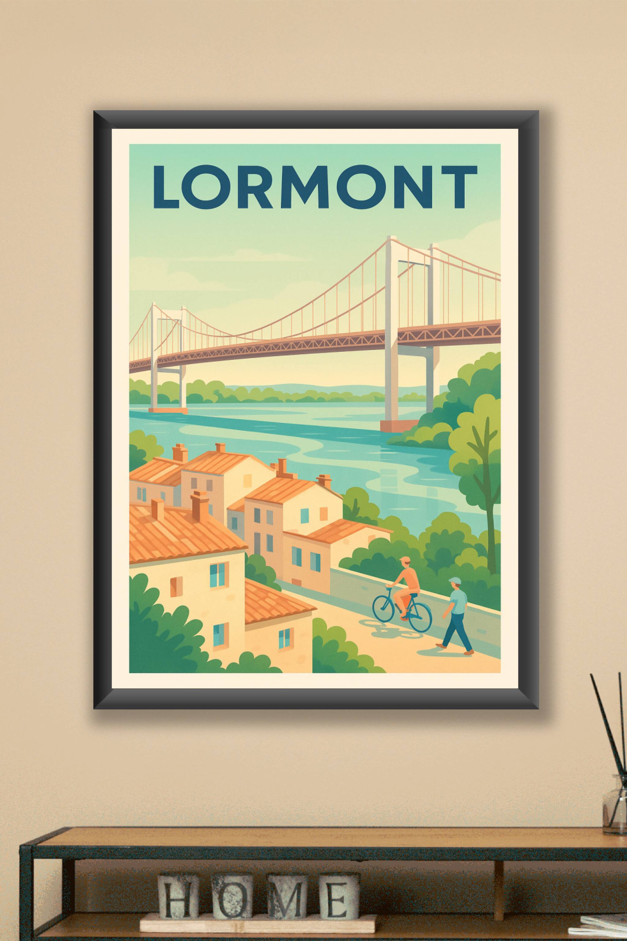 Affiche Lormont — Charme et sérénité au bord de la Garonne · poster d'art de Lormont