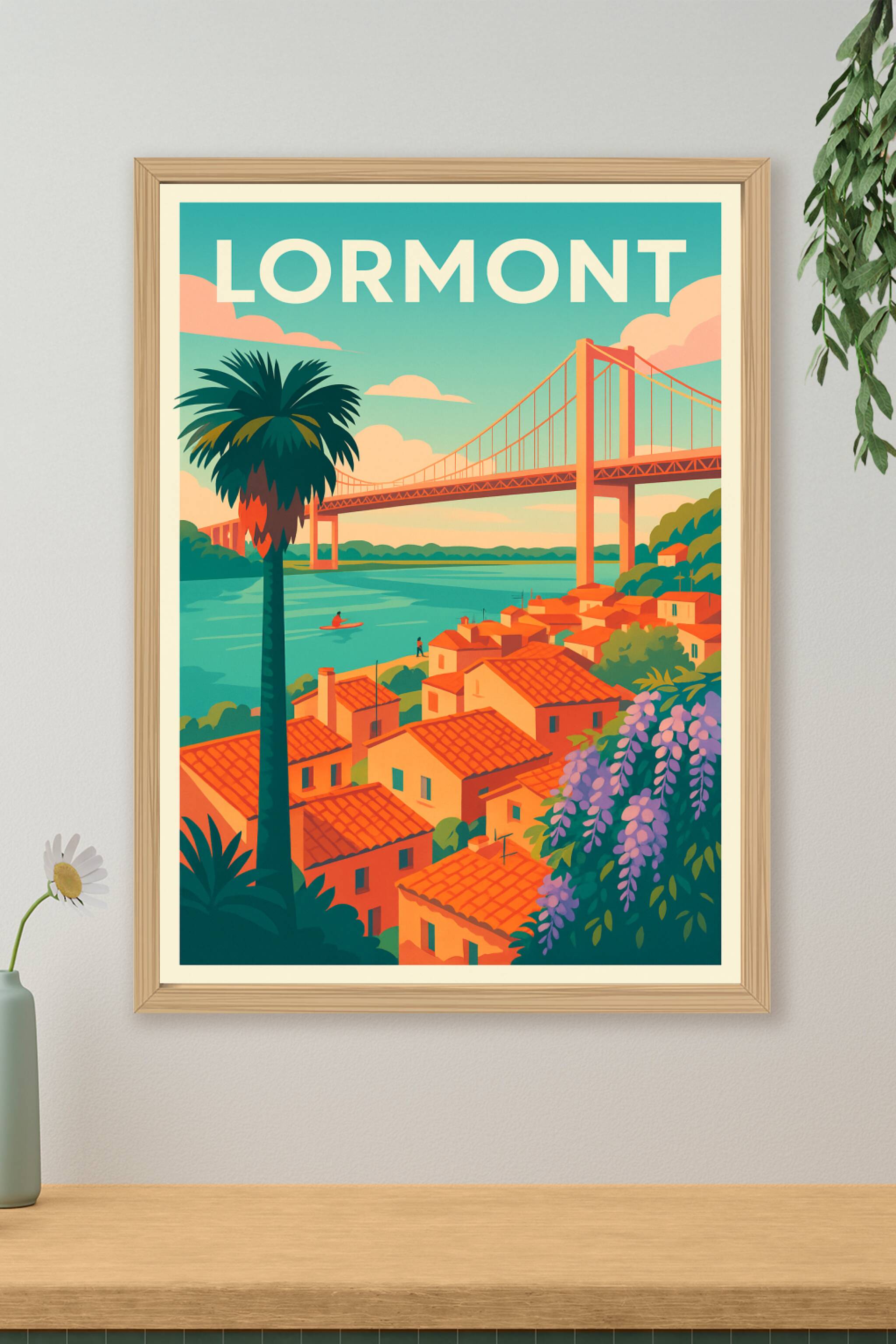 Affiche Lormont — Charme et douceur au bord de l'eau · poster d'art de Lormont