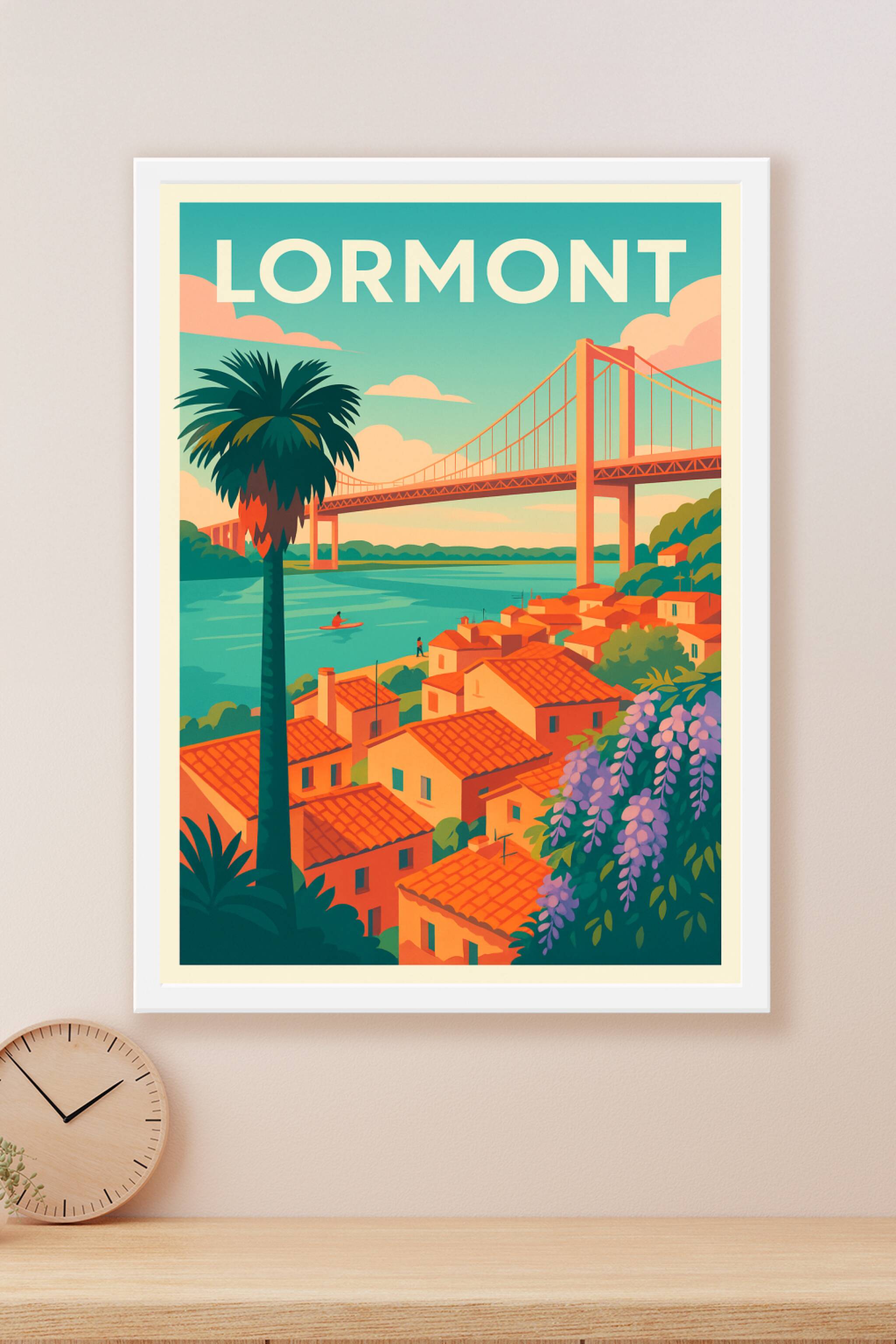 Affiche Lormont — Charme et douceur au bord de l'eau · poster d'art de Lormont