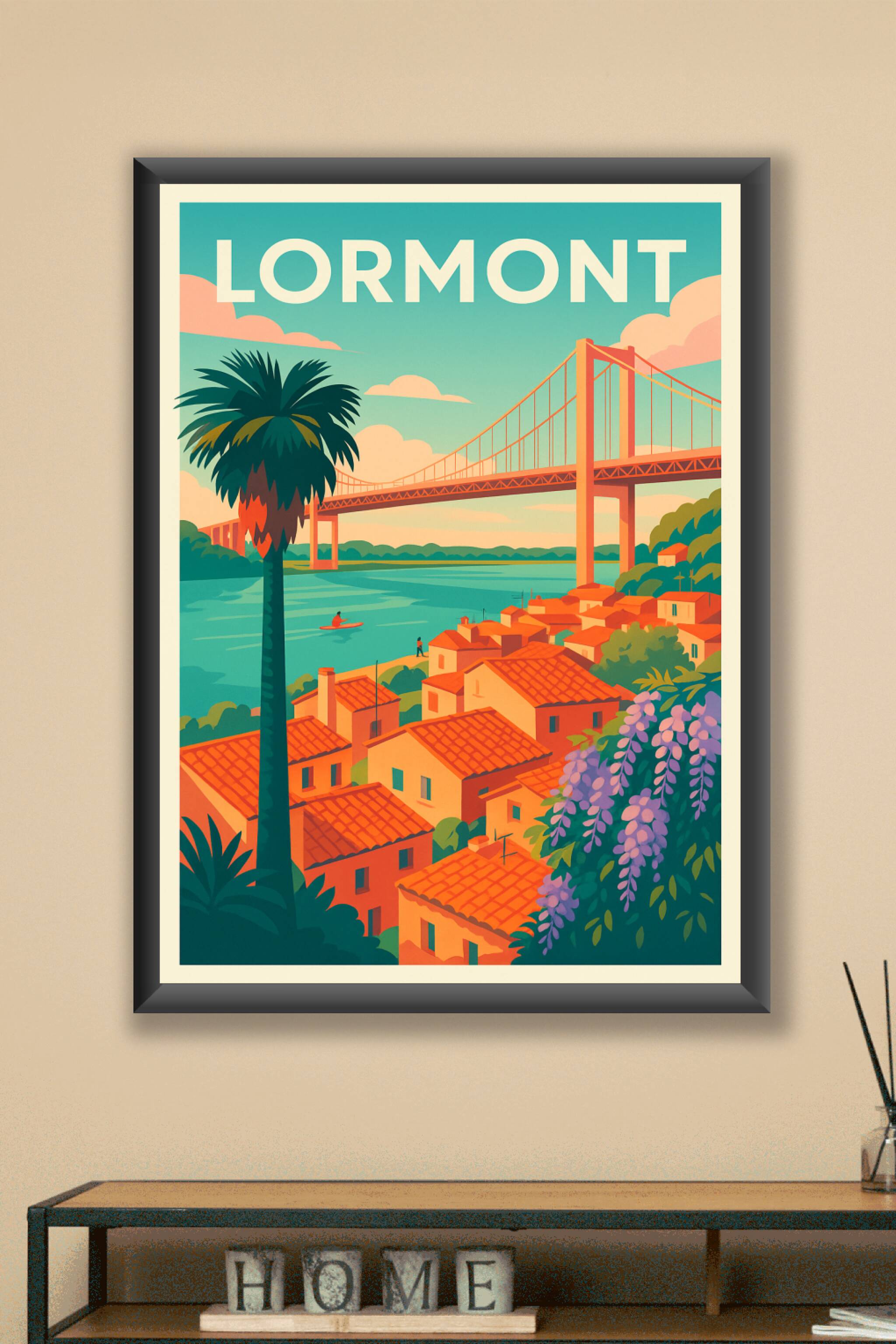Affiche Lormont — Charme et douceur au bord de l'eau · poster d'art de Lormont