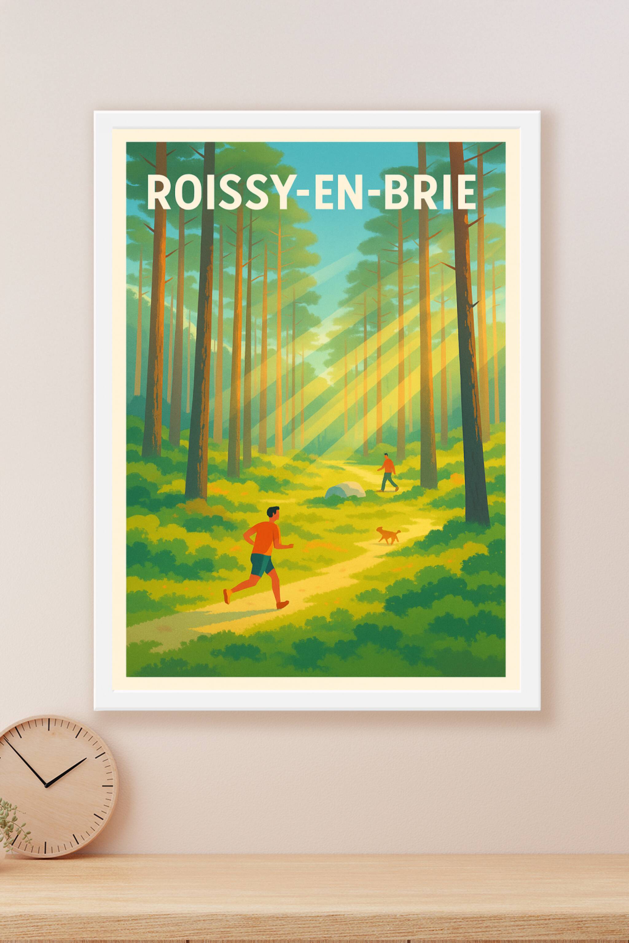 Affiche Roissy-en-Brie — Escapade nature au cœur de la forêt · poster d'art de Roissy-en-Brie