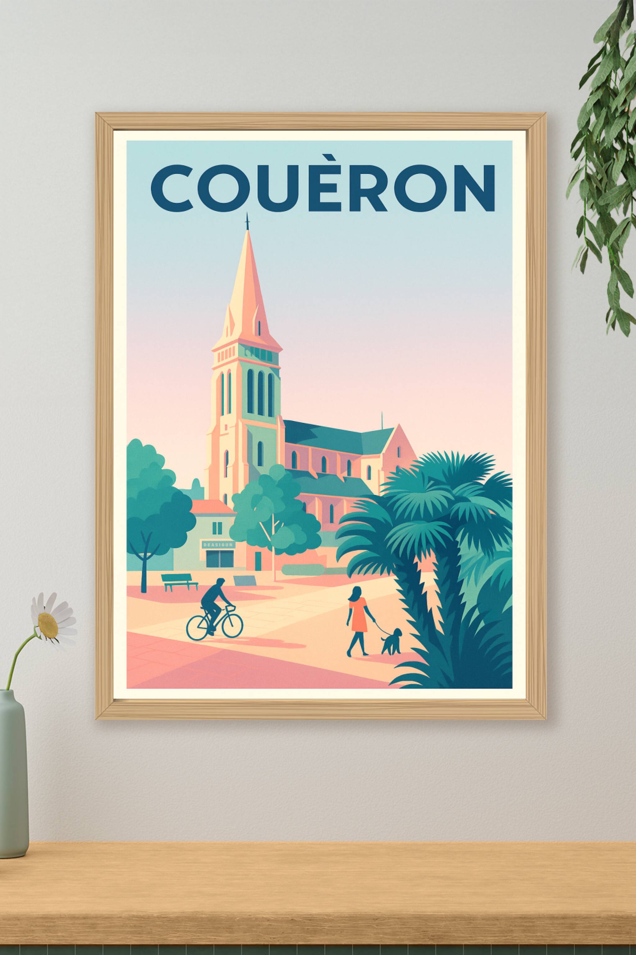 Affiche de Couëron - Charme tranquille et patrimoine architectural