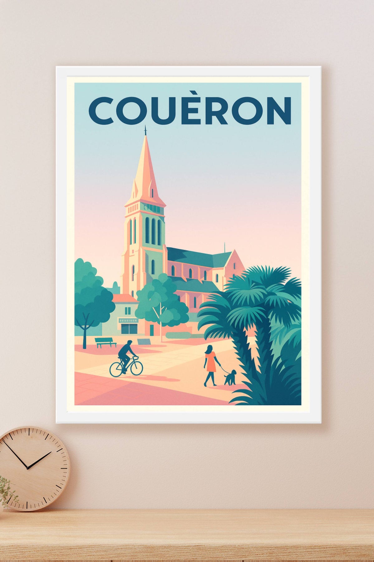 Affiche Couëron — Charme tranquille et patrimoine architectural · poster d'art de Couëron