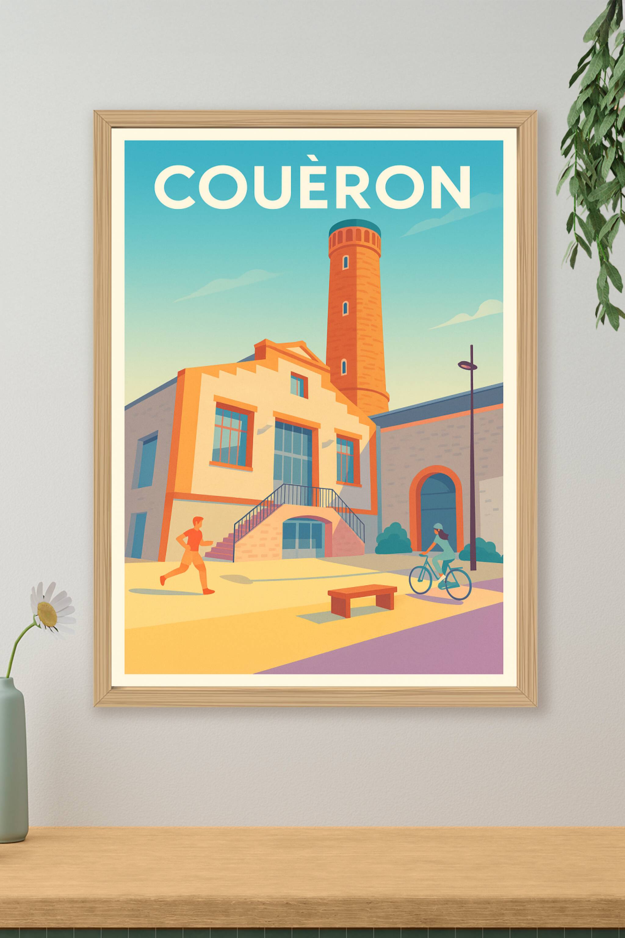 Affiche de Couëron - Ambiance détendue entre patrimoine et modernité