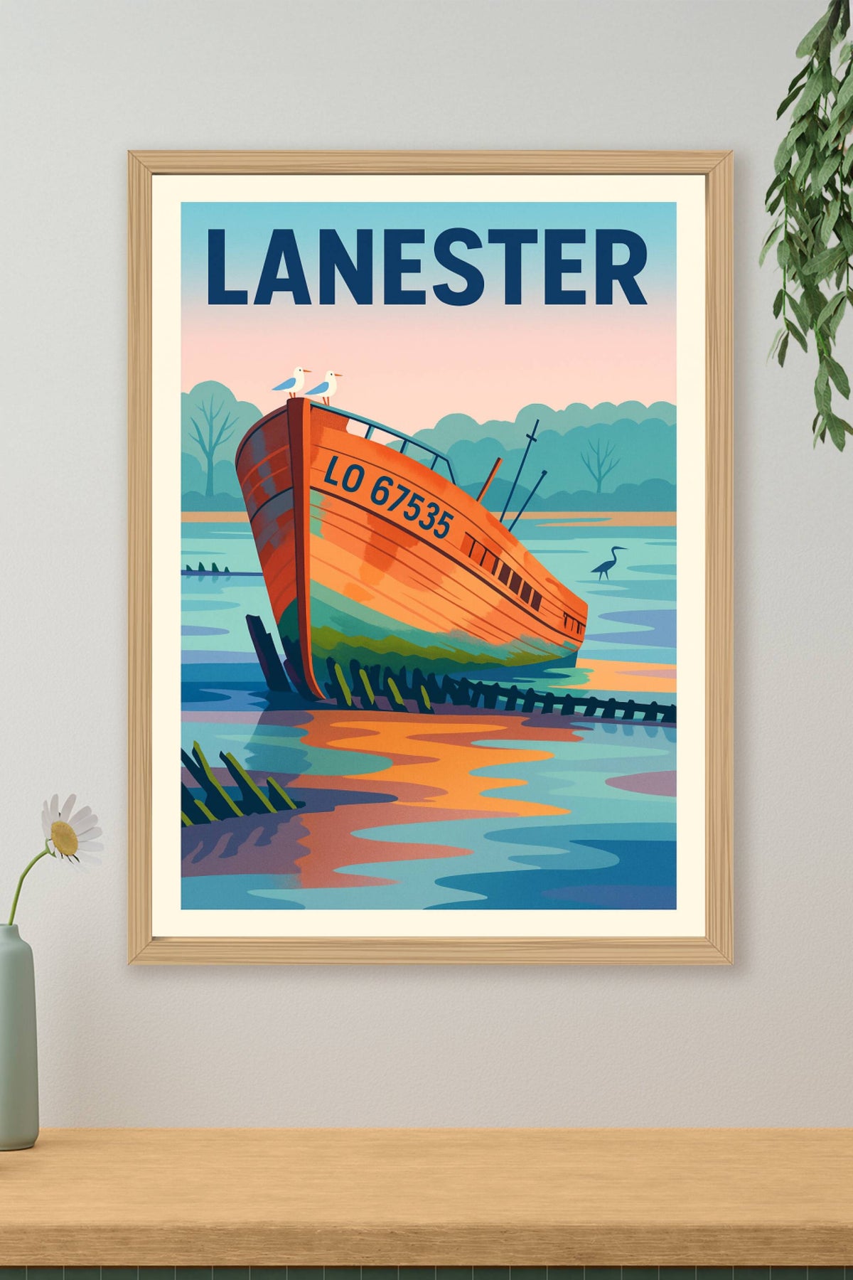Affiche Lanester — Charme maritime envoûtant · poster d'art de Lanester