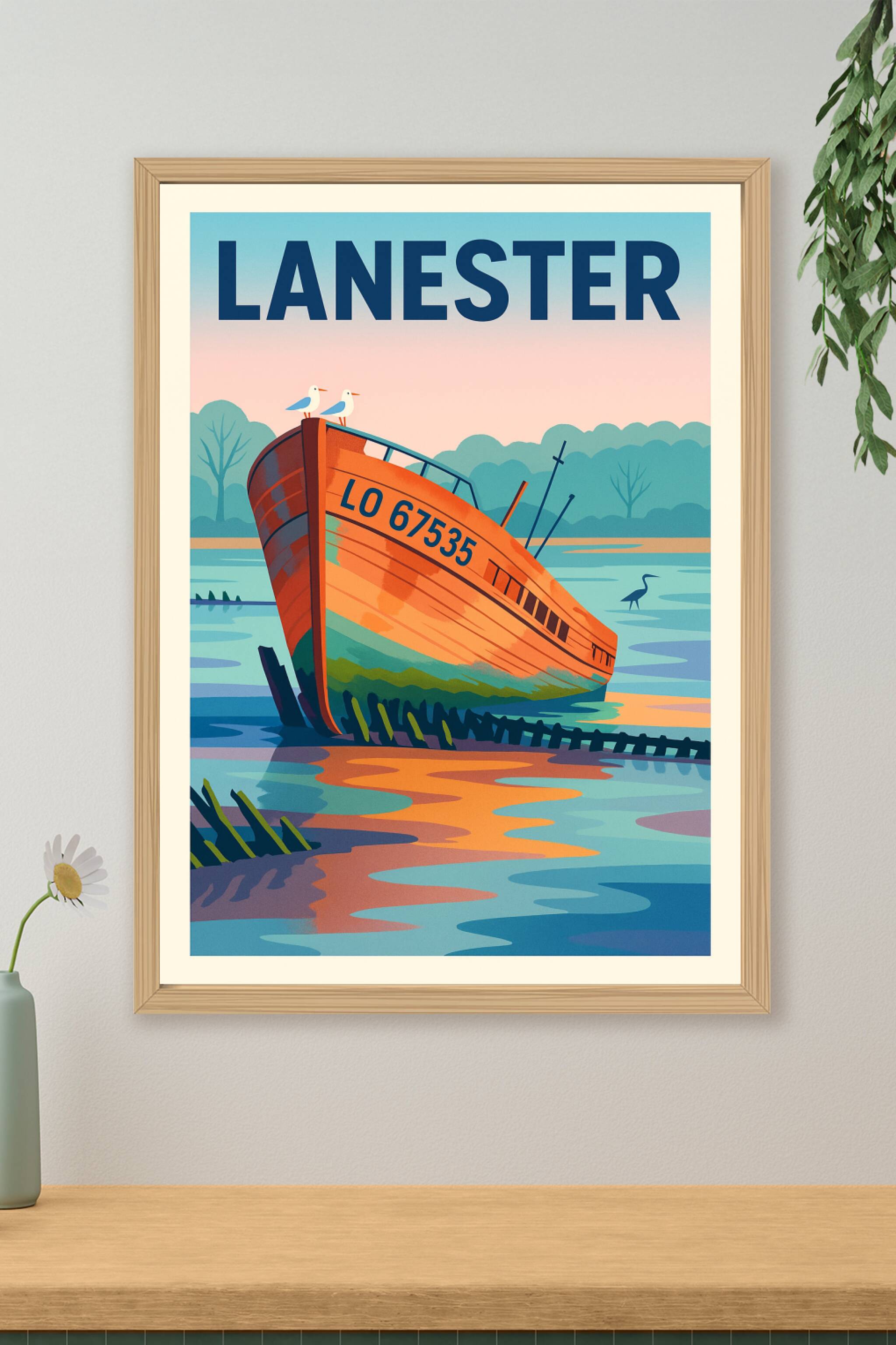 Affiche Lanester — Charme maritime envoûtant · poster d'art de Lanester