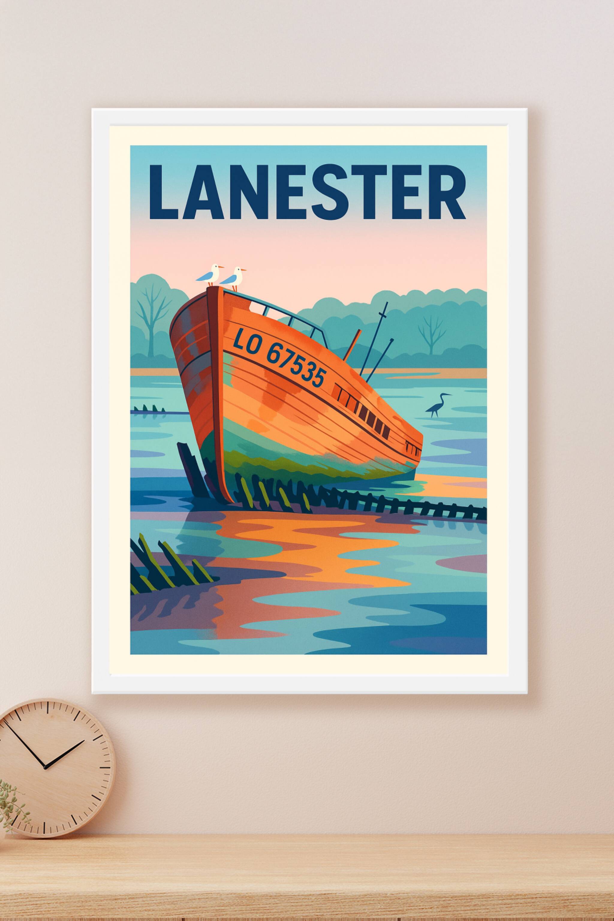 Affiche Lanester — Charme maritime envoûtant · poster d'art de Lanester