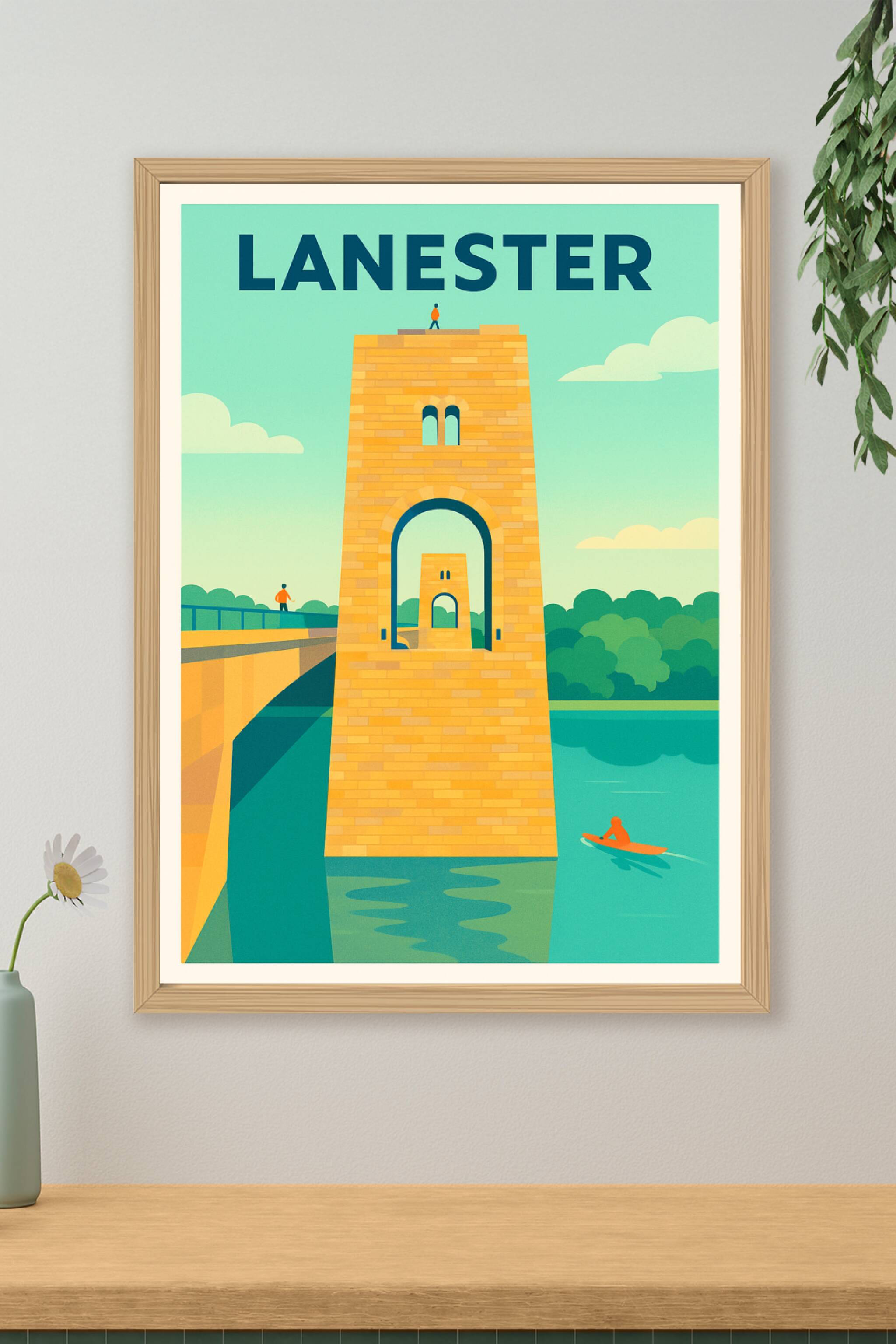 Affiche Lanester — Harmonie entre architecture et nature · poster d'art de Lanester