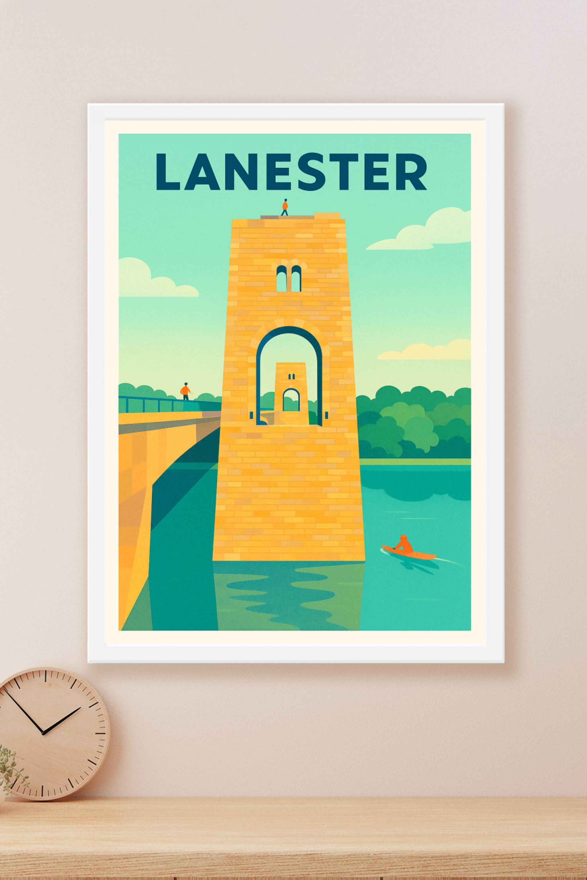 Affiche Lanester — Harmonie entre architecture et nature · poster d'art de Lanester