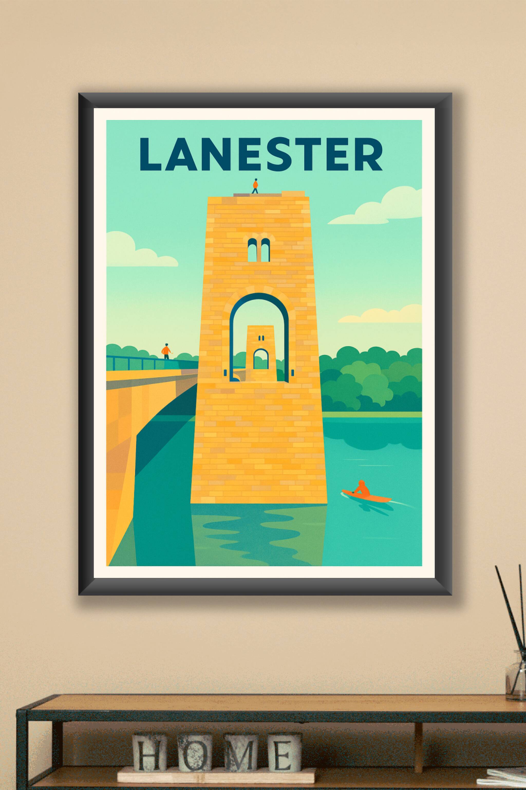 Affiche Lanester — Harmonie entre architecture et nature · poster d'art de Lanester