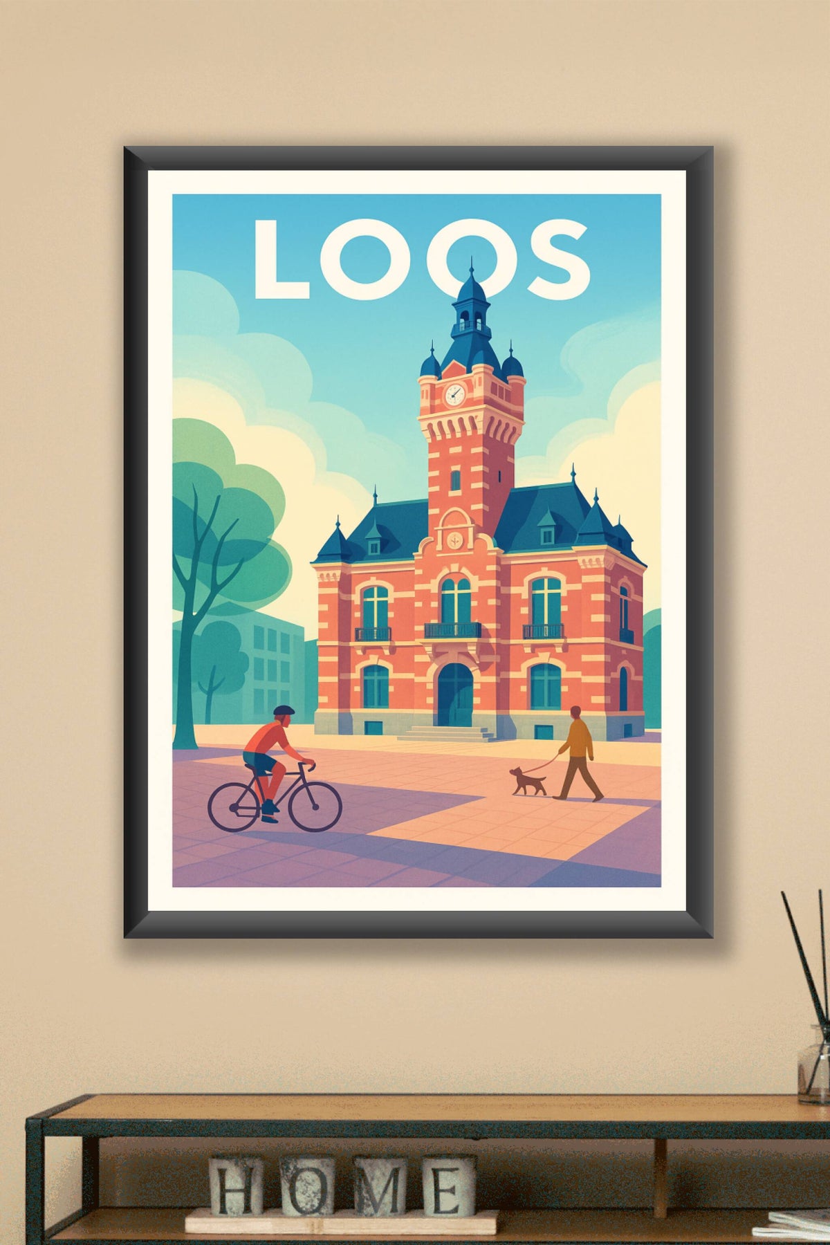 Affiche Loos — Charme et sérénité au cœur de la ville · poster d'art de Loos