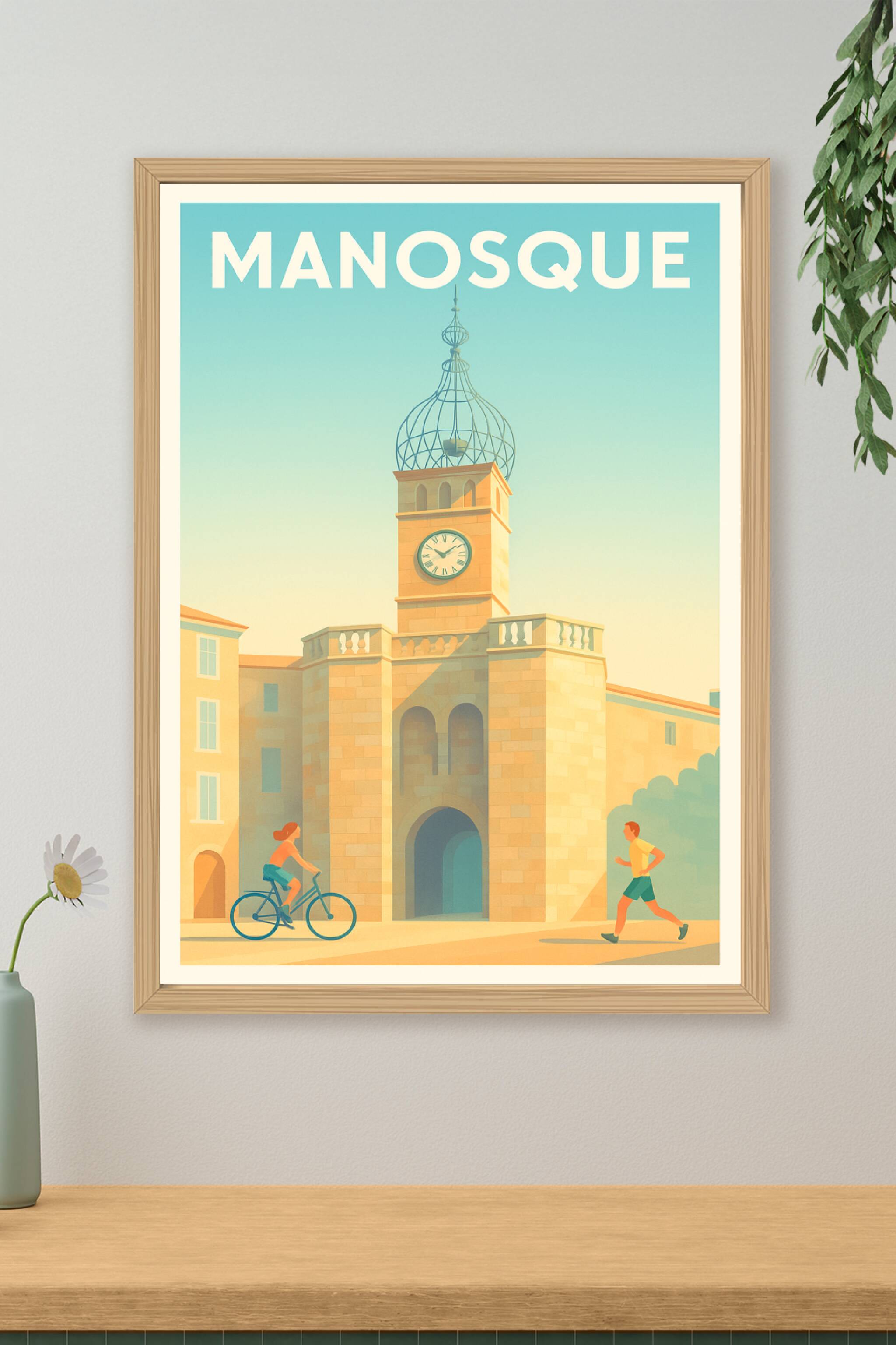 Affiche de Manosque - Charme et douceur provençale