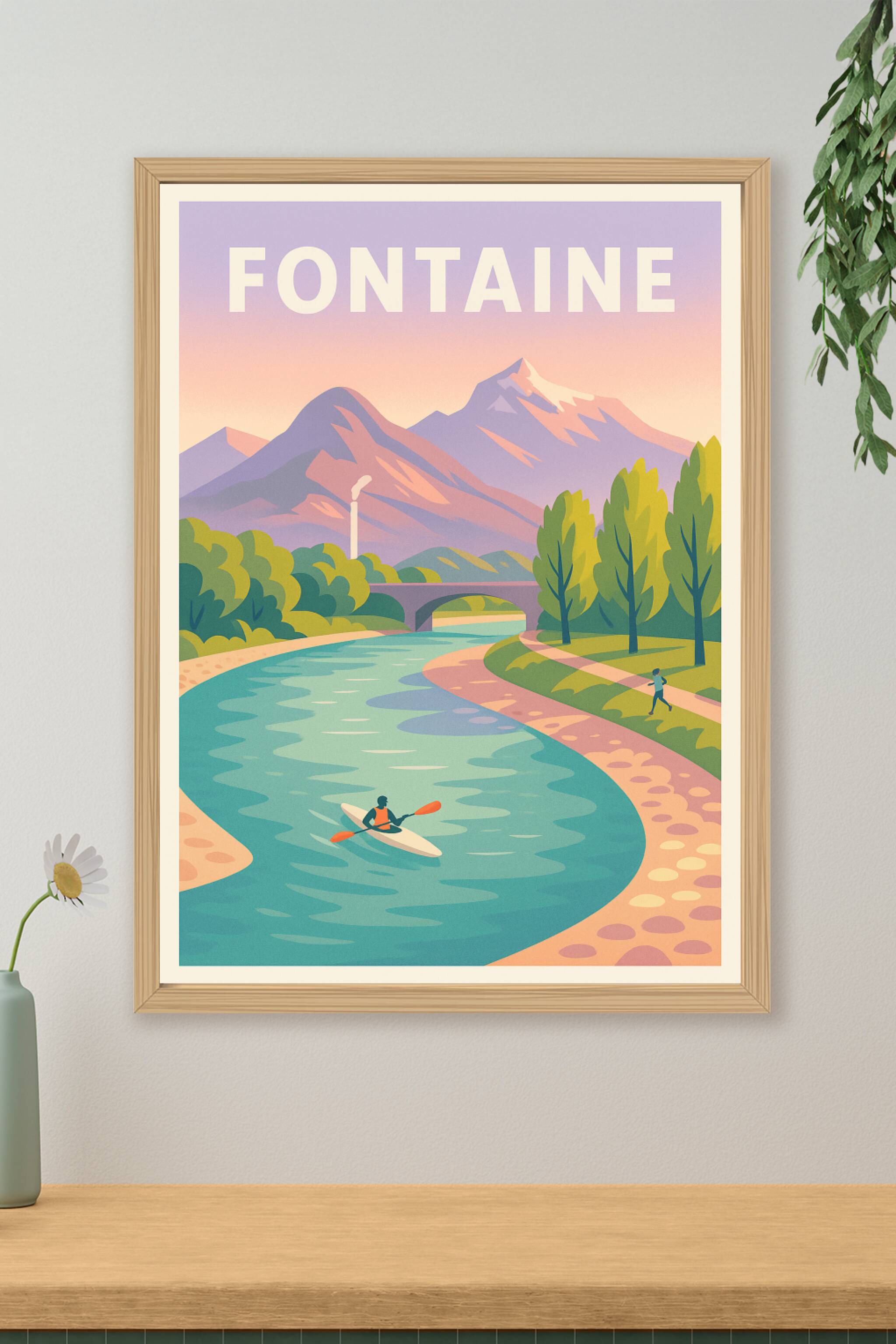 Affiche de Fontaine - Évasion nature au fil de l'eau
