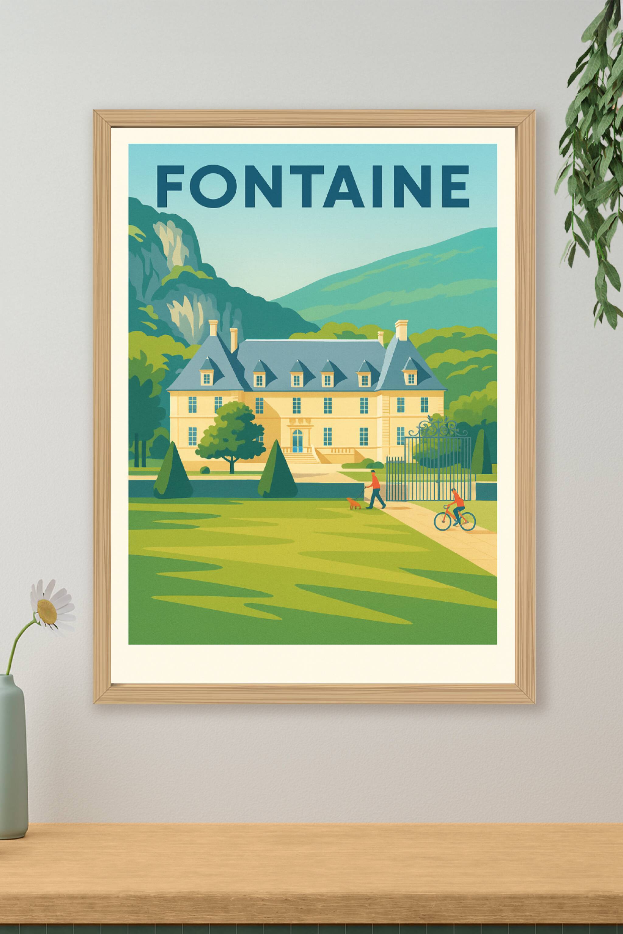 Affiche de Fontaine - Élégance et nature au cœur des Alpes