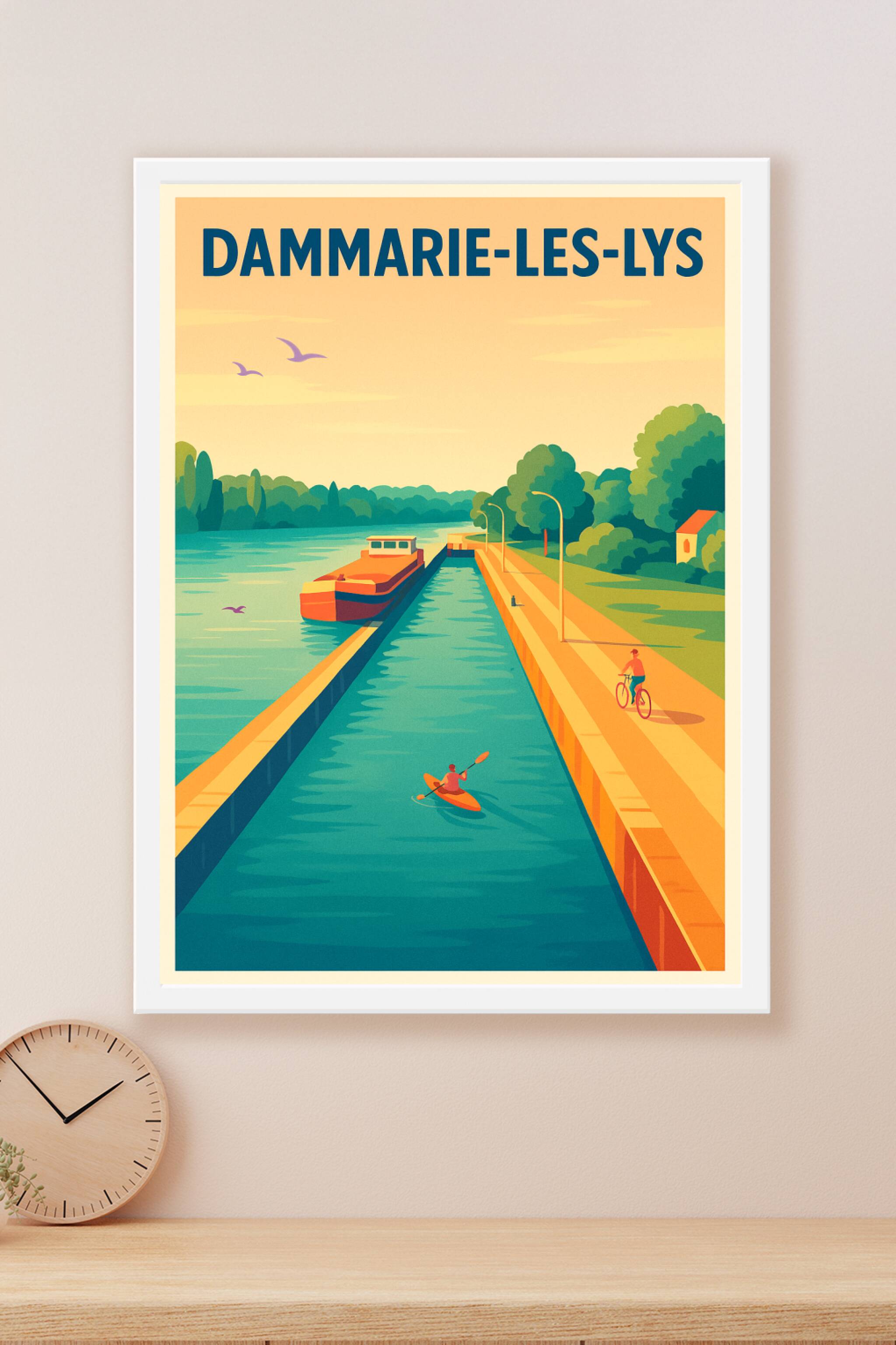 Affiche Dammarie-les-Lys — Évasion au fil de l'eau · poster d'art de Dammarie-les-Lys