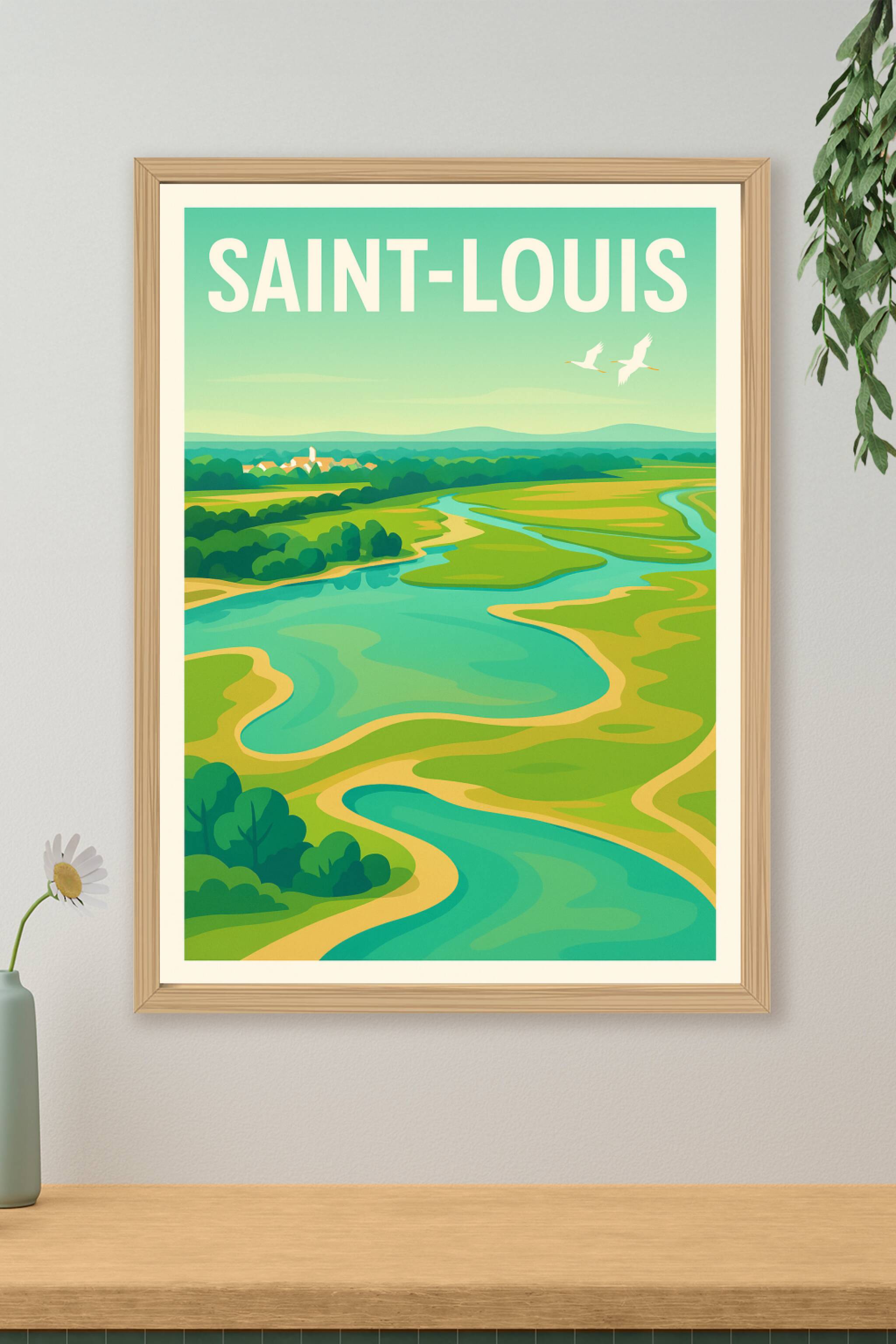 Affiche de Saint-Louis - Paysages sereins et naturels