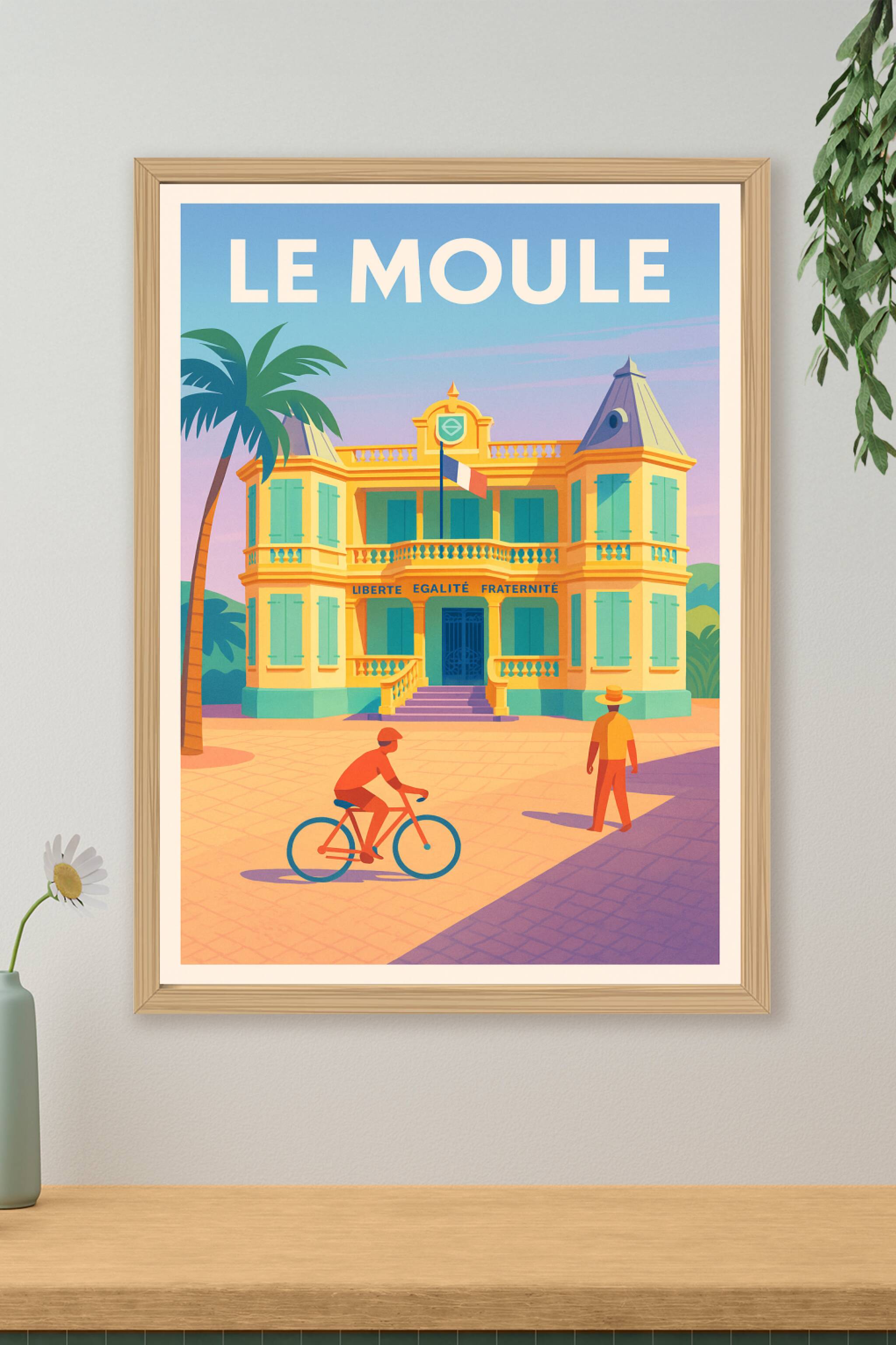 Affiche de Le Moule - Évasion tropicale et patrimoine coloré