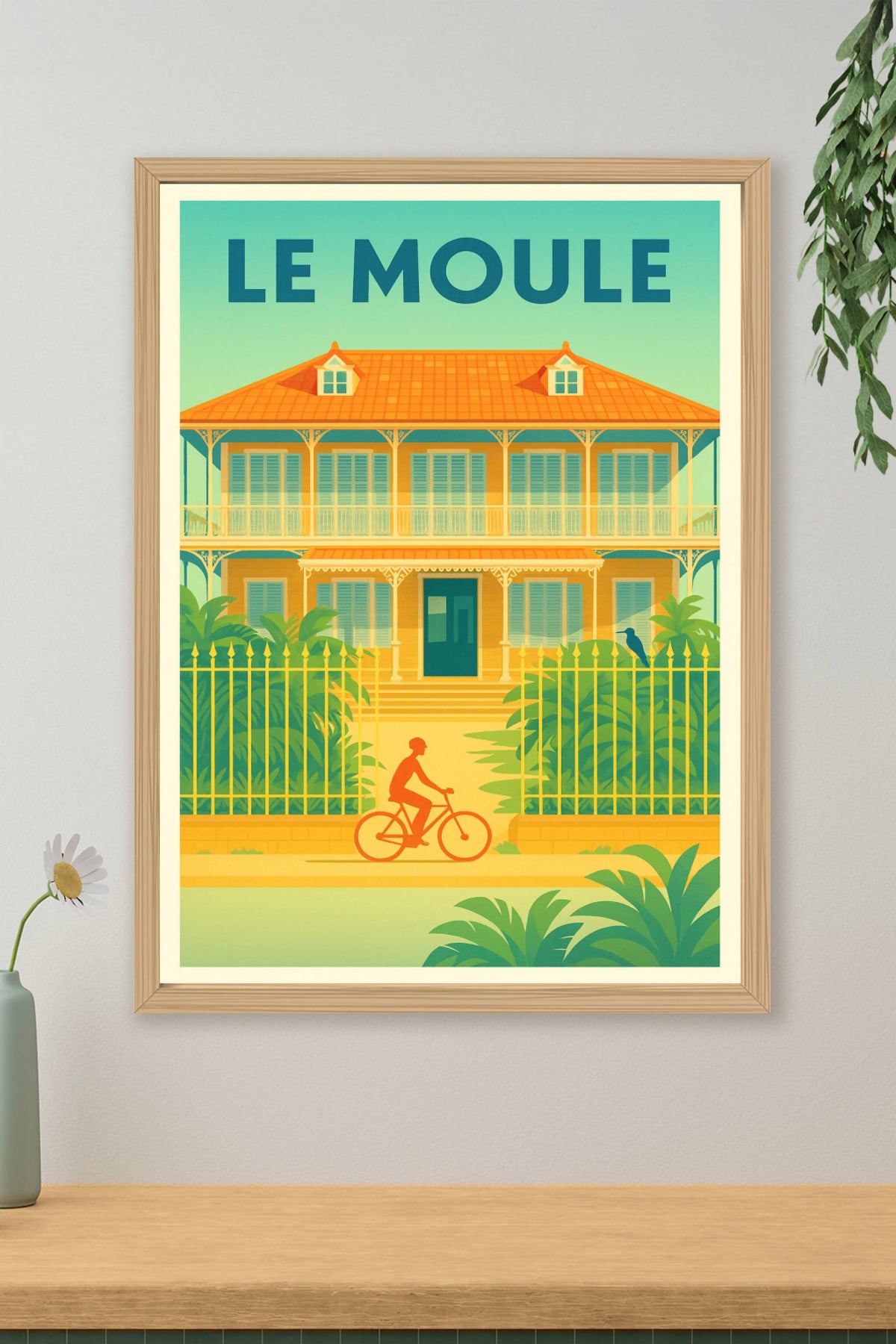 Affiche Le Moule — Charme créole et douceur de vivre · poster d'art de Le Moule