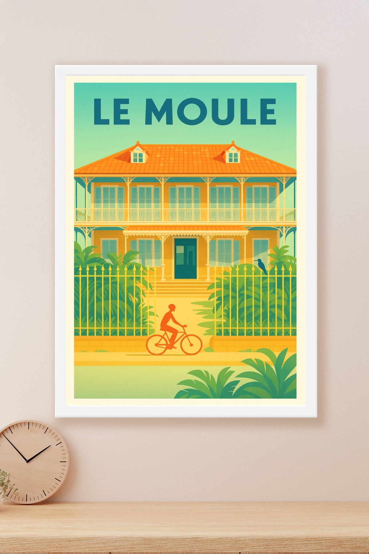 Affiche Le Moule — Charme créole et douceur de vivre · poster d'art de Le Moule