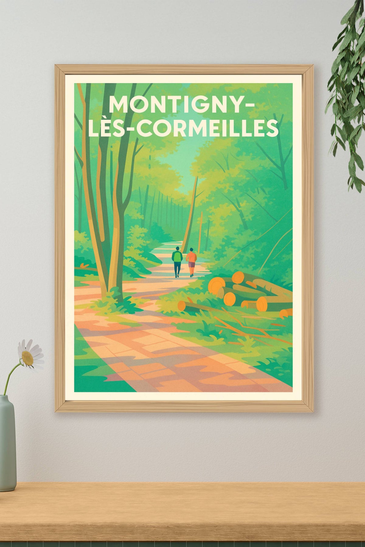 Affiche Montigny-lès-Cormeilles — Balade en pleine nature · poster d'art de Montigny-lès-Cormeilles