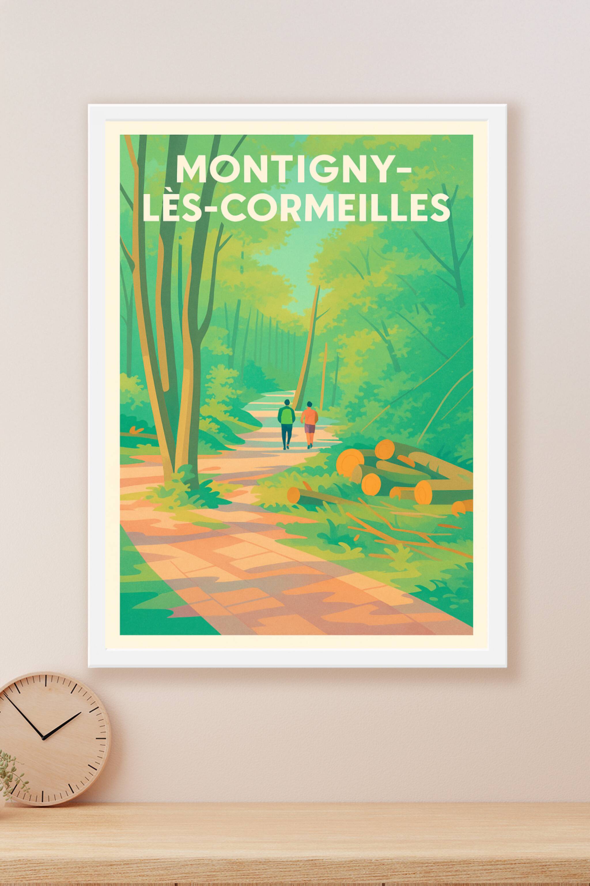 Affiche Montigny-lès-Cormeilles — Balade en pleine nature · poster d'art de Montigny-lès-Cormeilles