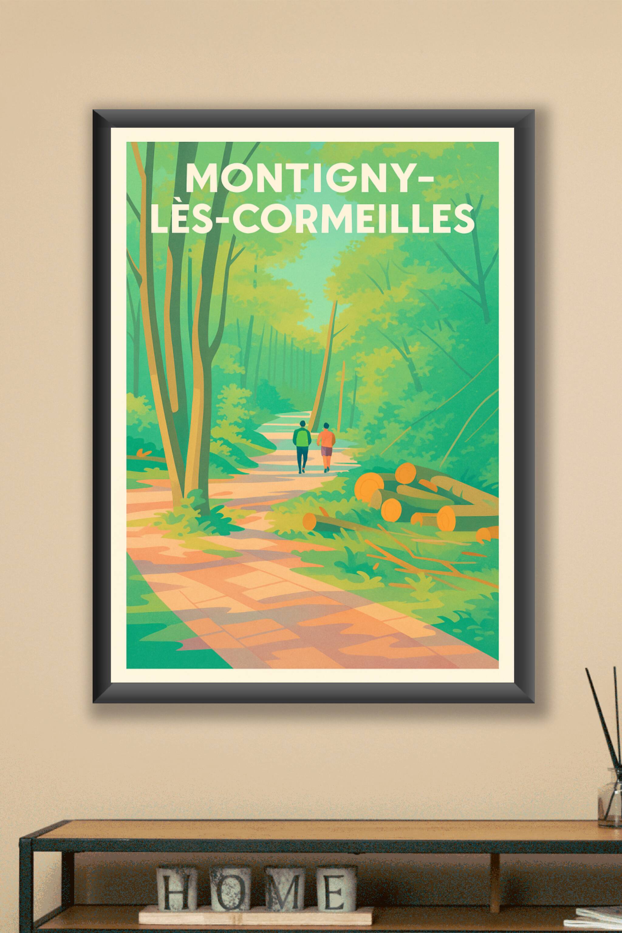 Affiche Montigny-lès-Cormeilles — Balade en pleine nature · poster d'art de Montigny-lès-Cormeilles