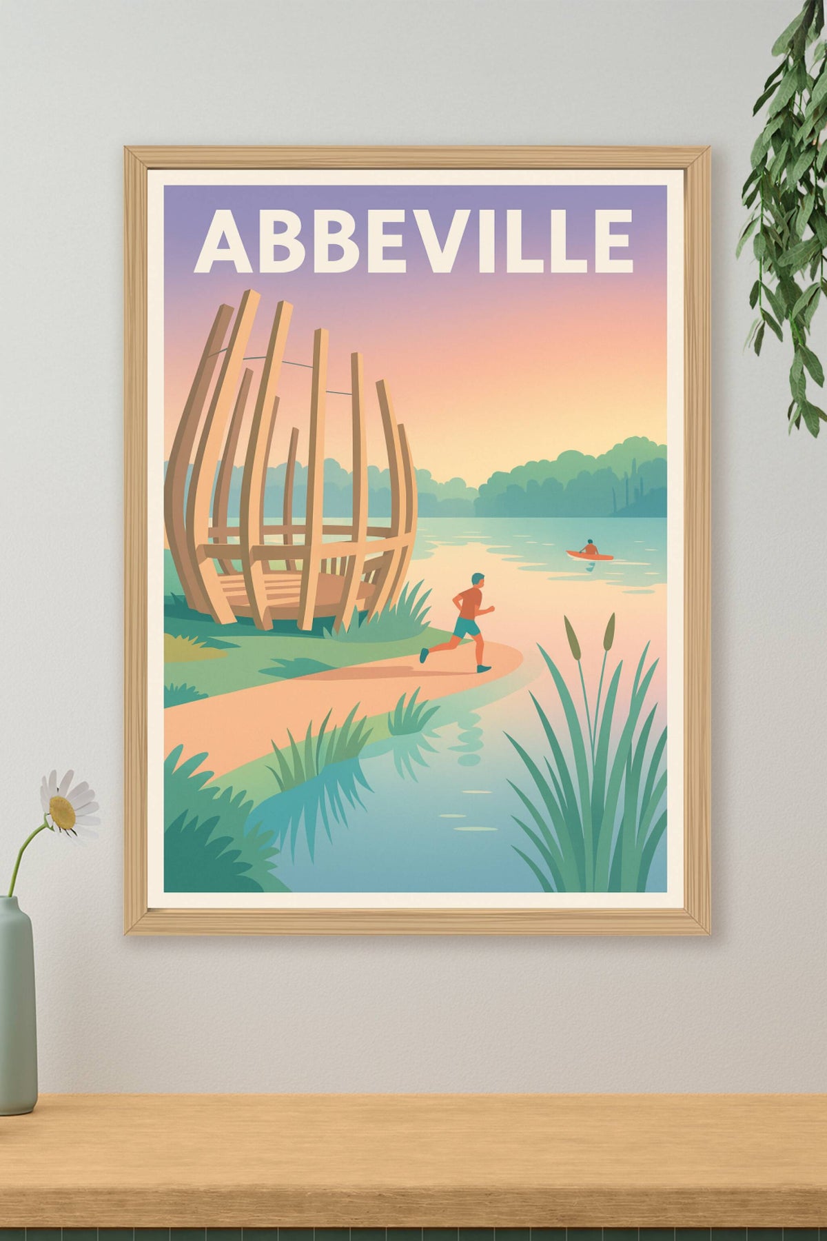 Affiche Abbeville — Évasion et nature au bord de l'eau · poster d'art de Abbeville