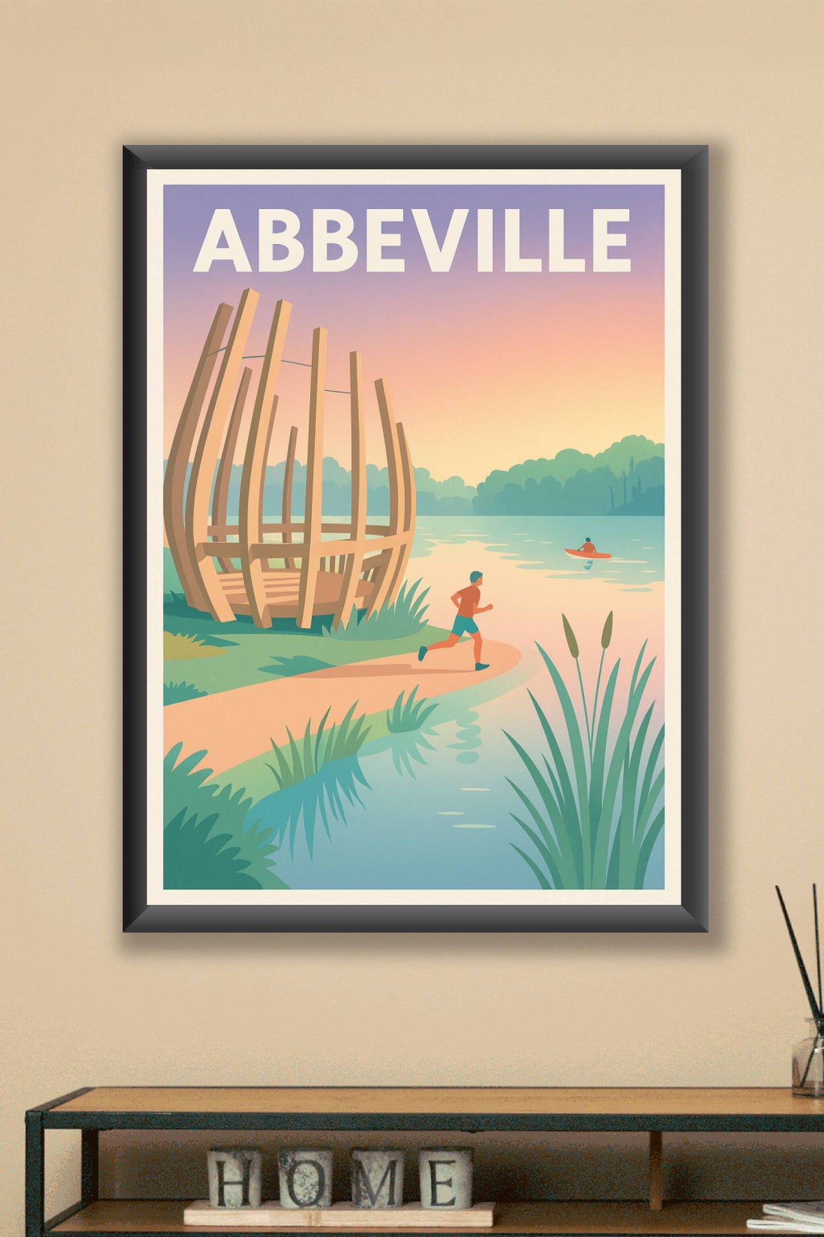 Affiche Abbeville — Évasion et nature au bord de l'eau · poster d'art de Abbeville