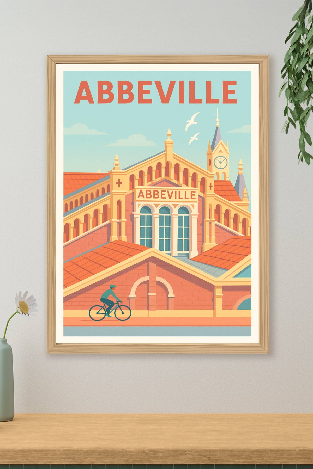Affiche Abbeville — Splendeur architecturale et douceur de vivre · poster d'art de Abbeville