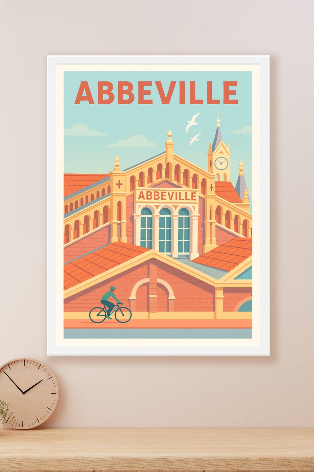 Affiche Abbeville — Splendeur architecturale et douceur de vivre · poster d'art de Abbeville