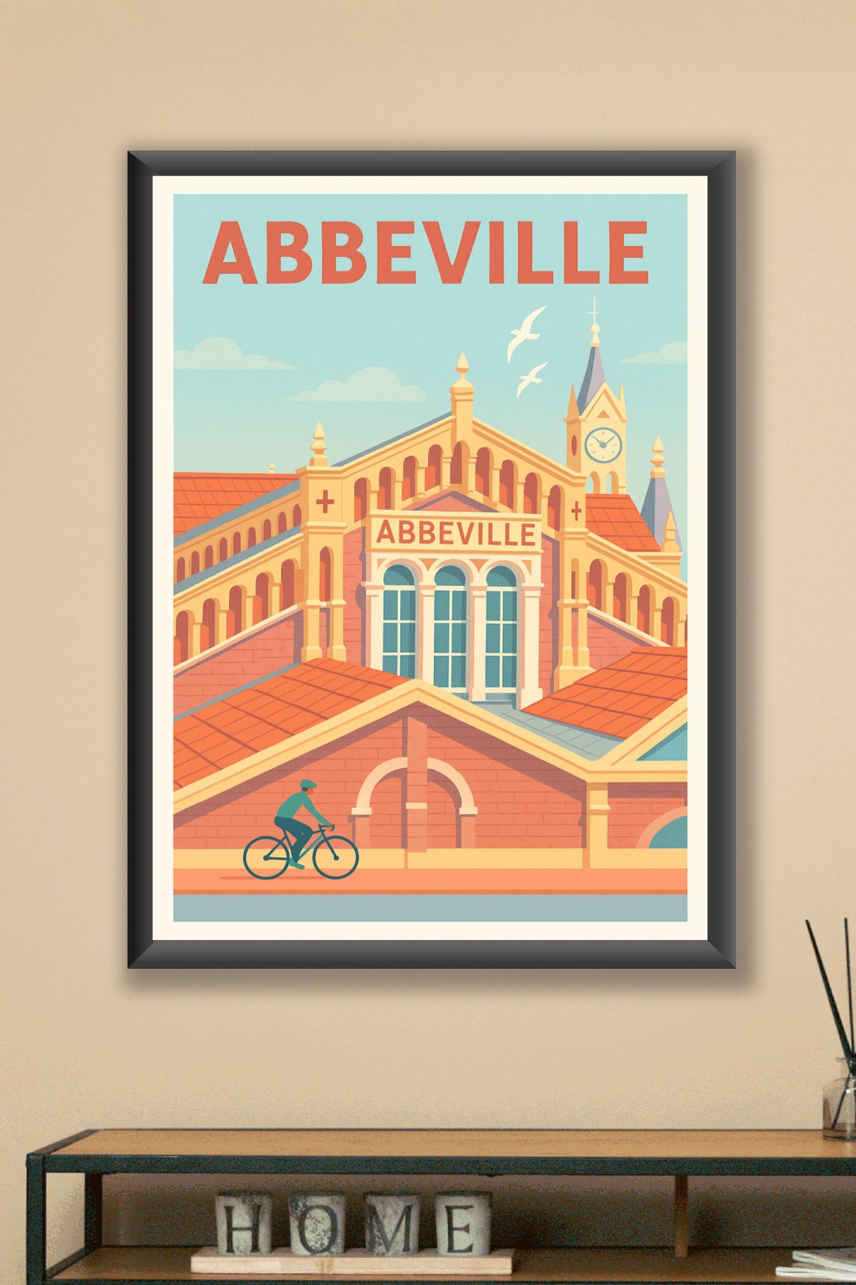 Affiche Abbeville — Splendeur architecturale et douceur de vivre · poster d'art de Abbeville
