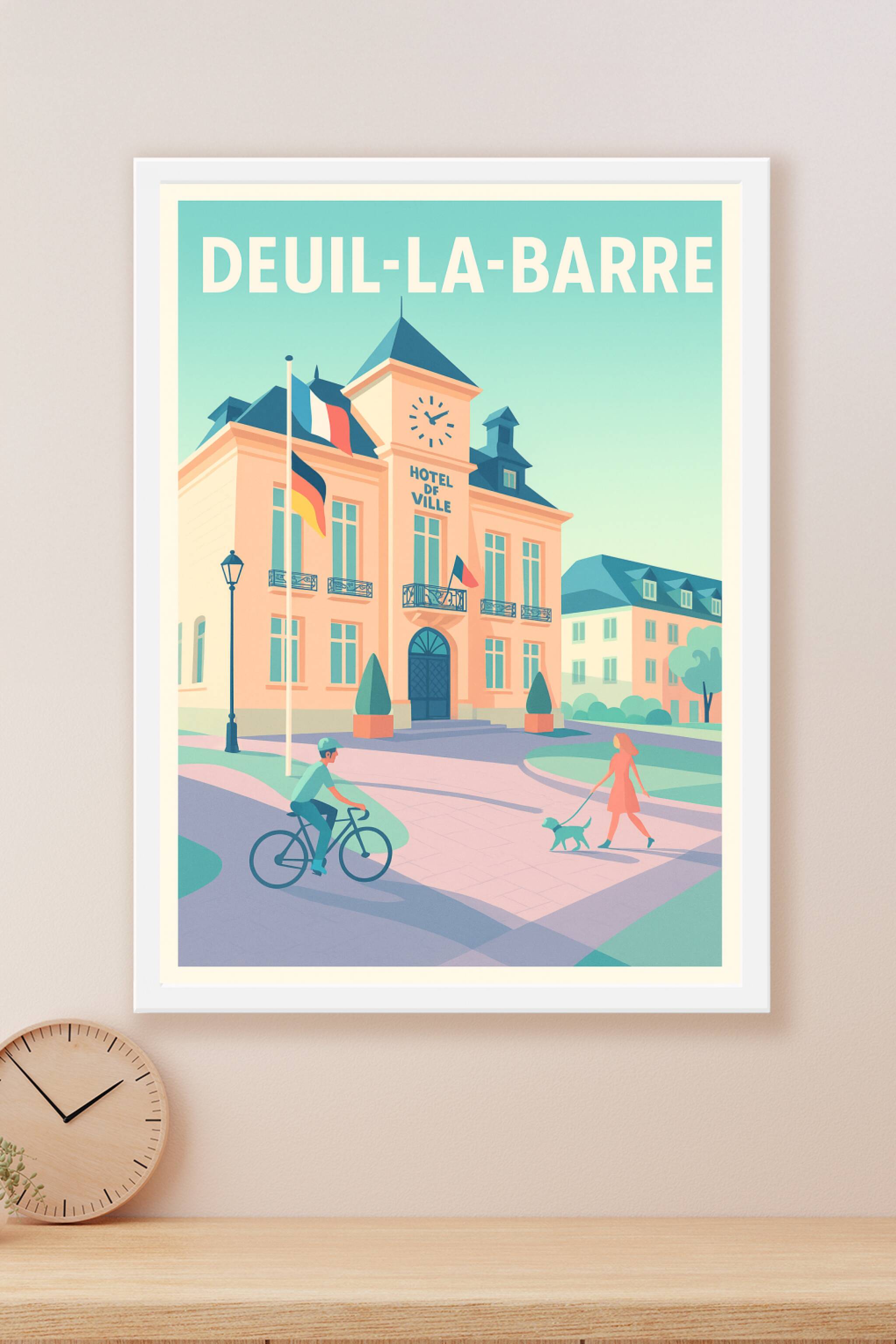 Affiche Deuil-la-Barre — Charme et Sérénité au Cœur de la Ville · poster d'art de Deuil-la-Barre