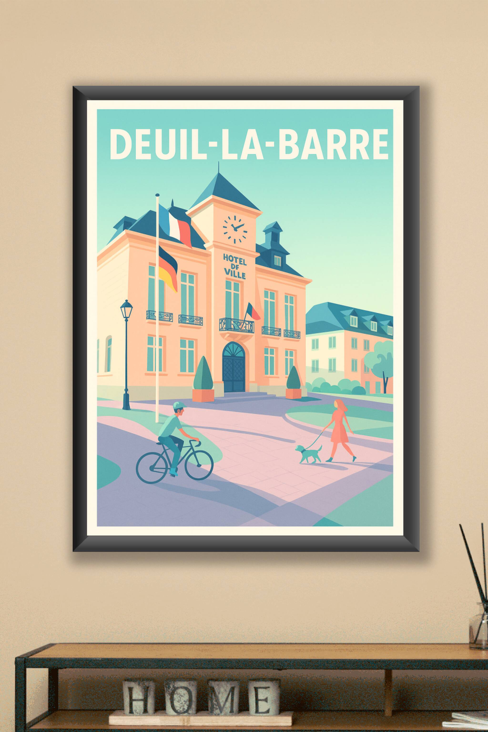 Affiche Deuil-la-Barre — Charme et Sérénité au Cœur de la Ville · poster d'art de Deuil-la-Barre