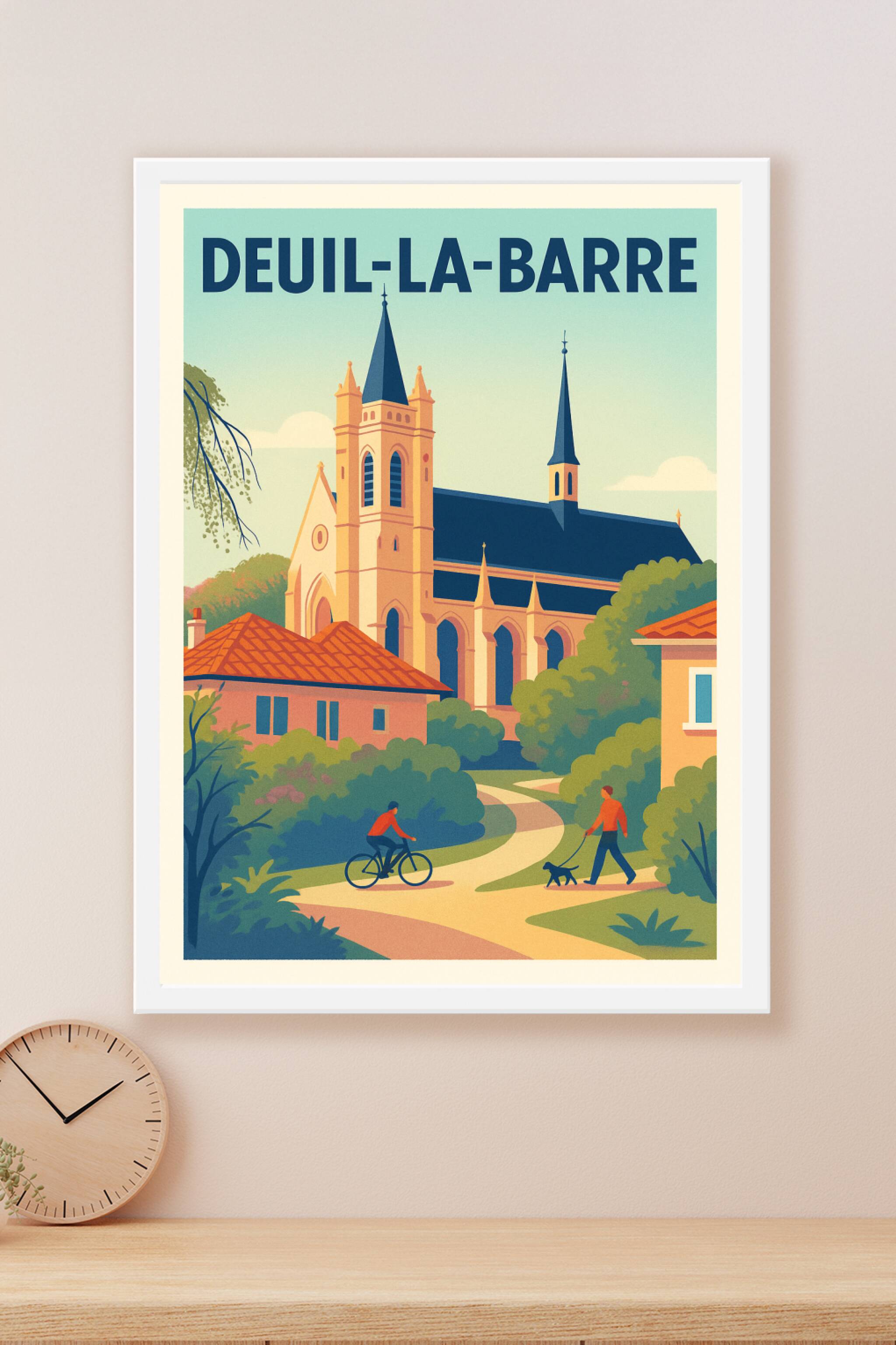 Affiche Deuil-la-Barre — Charme paisible et architectural · poster d'art de Deuil-la-Barre