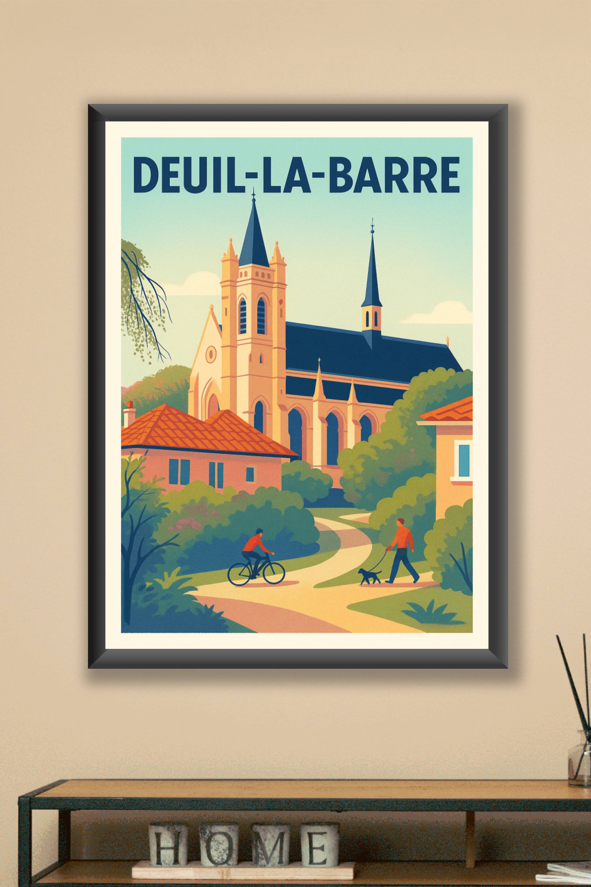 Affiche Deuil-la-Barre — Charme paisible et architectural · poster d'art de Deuil-la-Barre