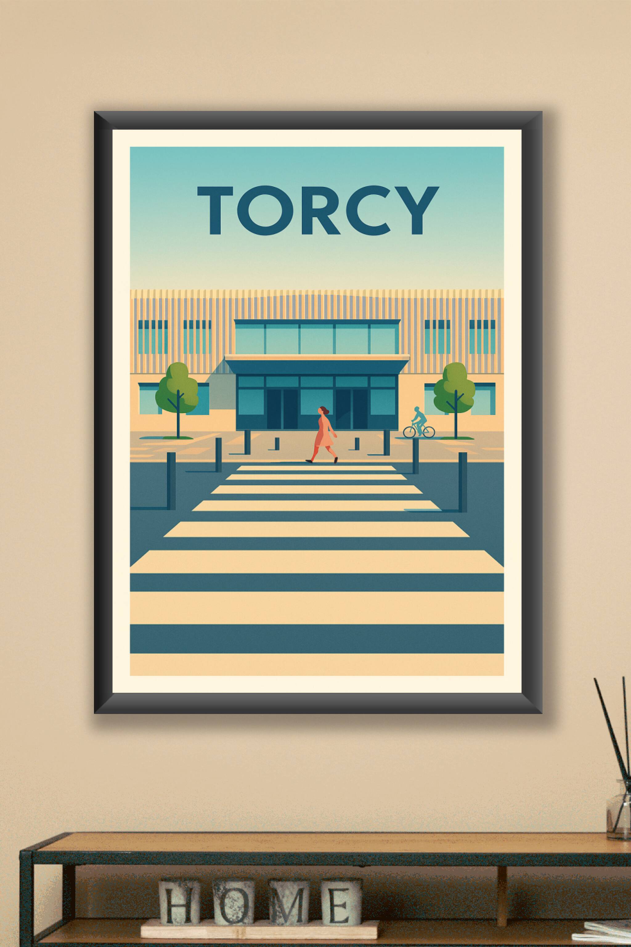 Affiche Torcy — Charme urbain moderne · poster d'art de Torcy
