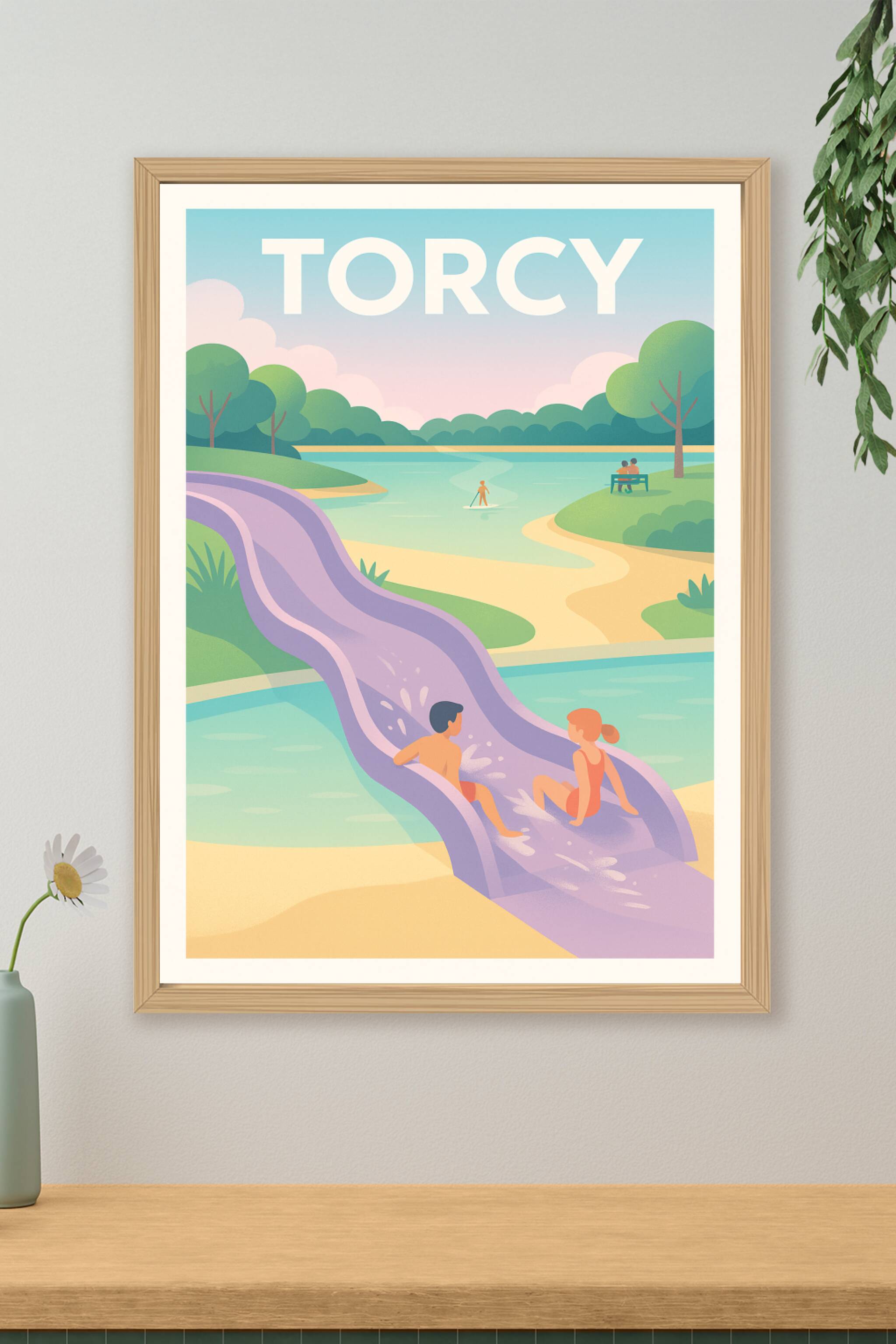 Affiche Torcy — Plongez dans l'été et la nature · poster d'art de Torcy