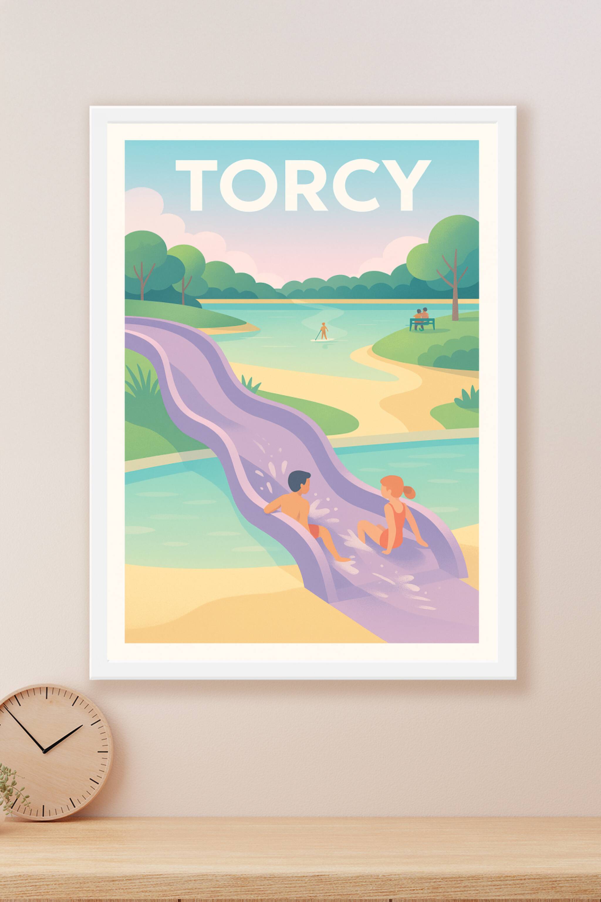 Affiche Torcy — Plongez dans l'été et la nature · poster d'art de Torcy
